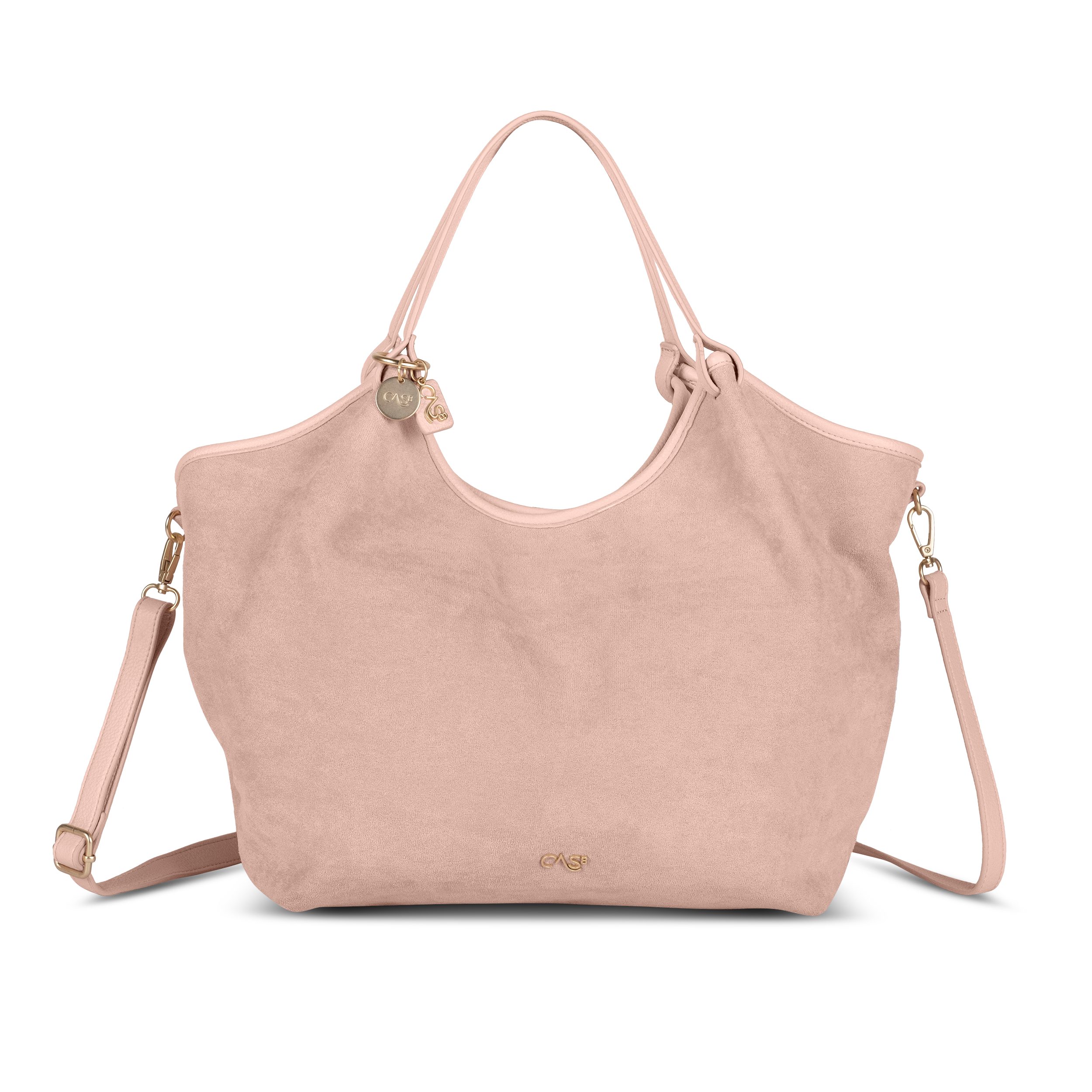 Cas8 Shopper Rike 35487 veganer, funktionaler Shopper mit Wildleder-Optik