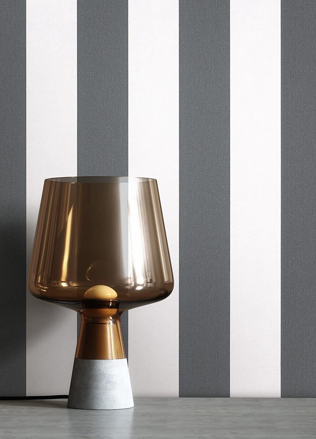 Newroom Vliestapete, Schwarz Tapete Landhaus Streifen - Streifentapete Weiß günstig online kaufen