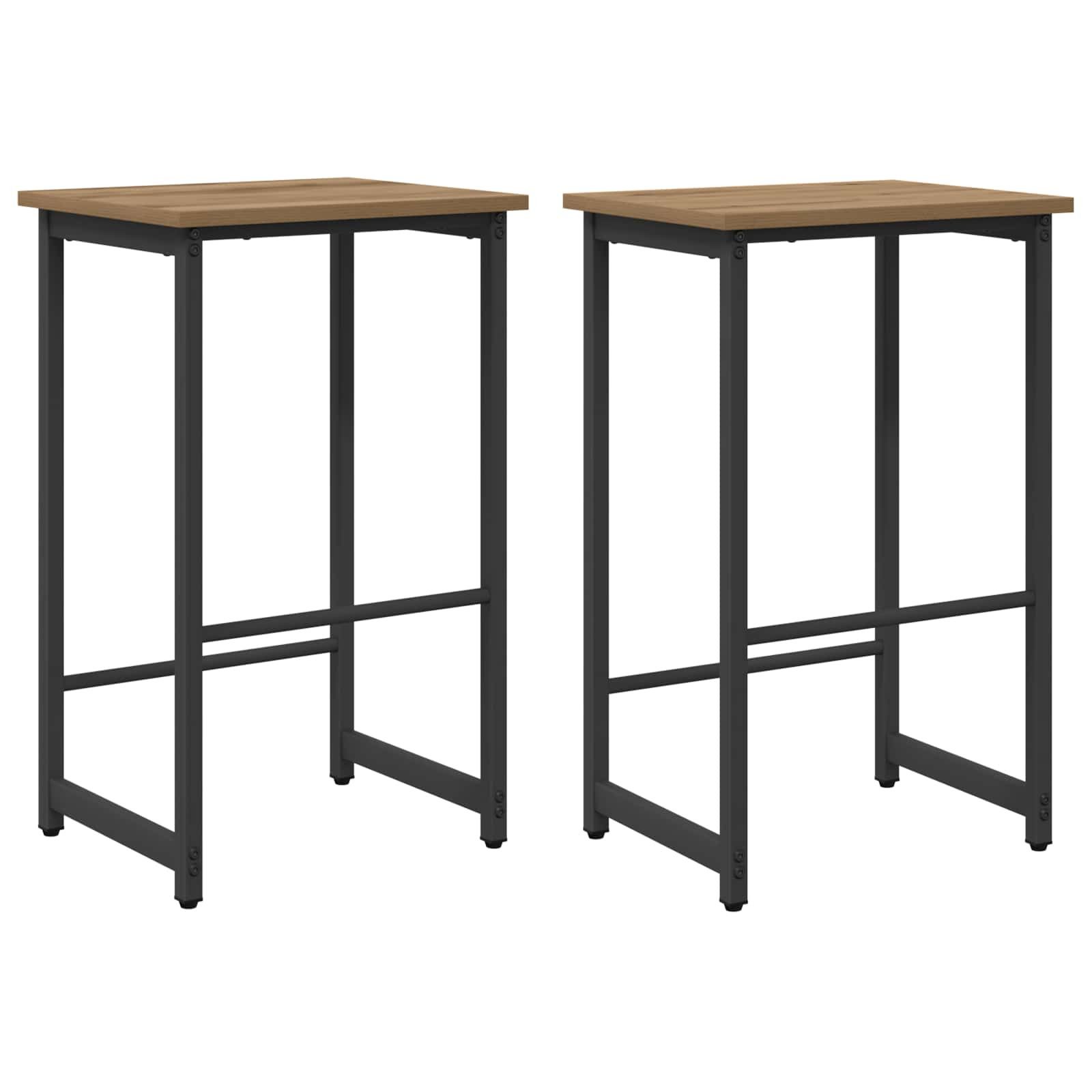vidaXL Barhocker Barhocker 2 stk. Artisan-Eiche 40 x 32 x 74 cm Holzwerkstoff (2 St)