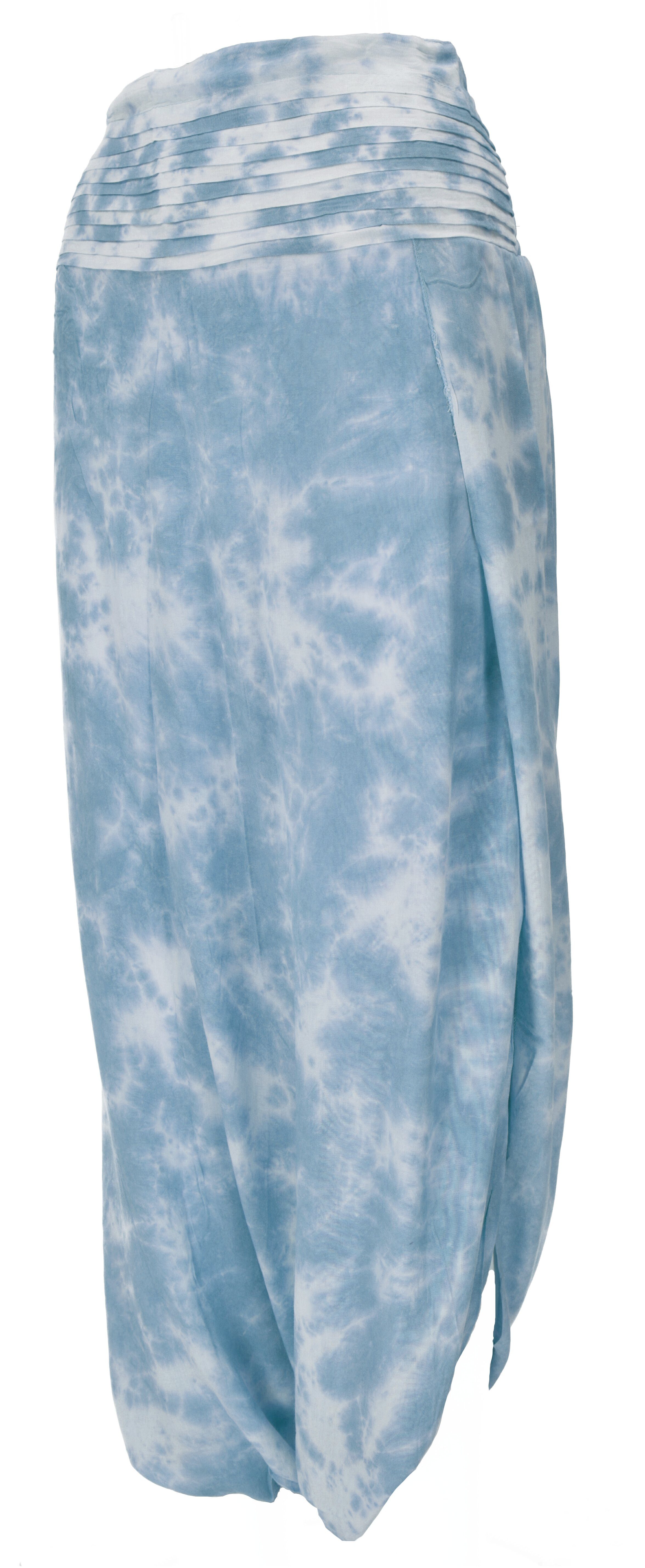 Minirock Bekleidung - Boho Batikrock Hosenrock, blau alternative Guru-Shop Langer