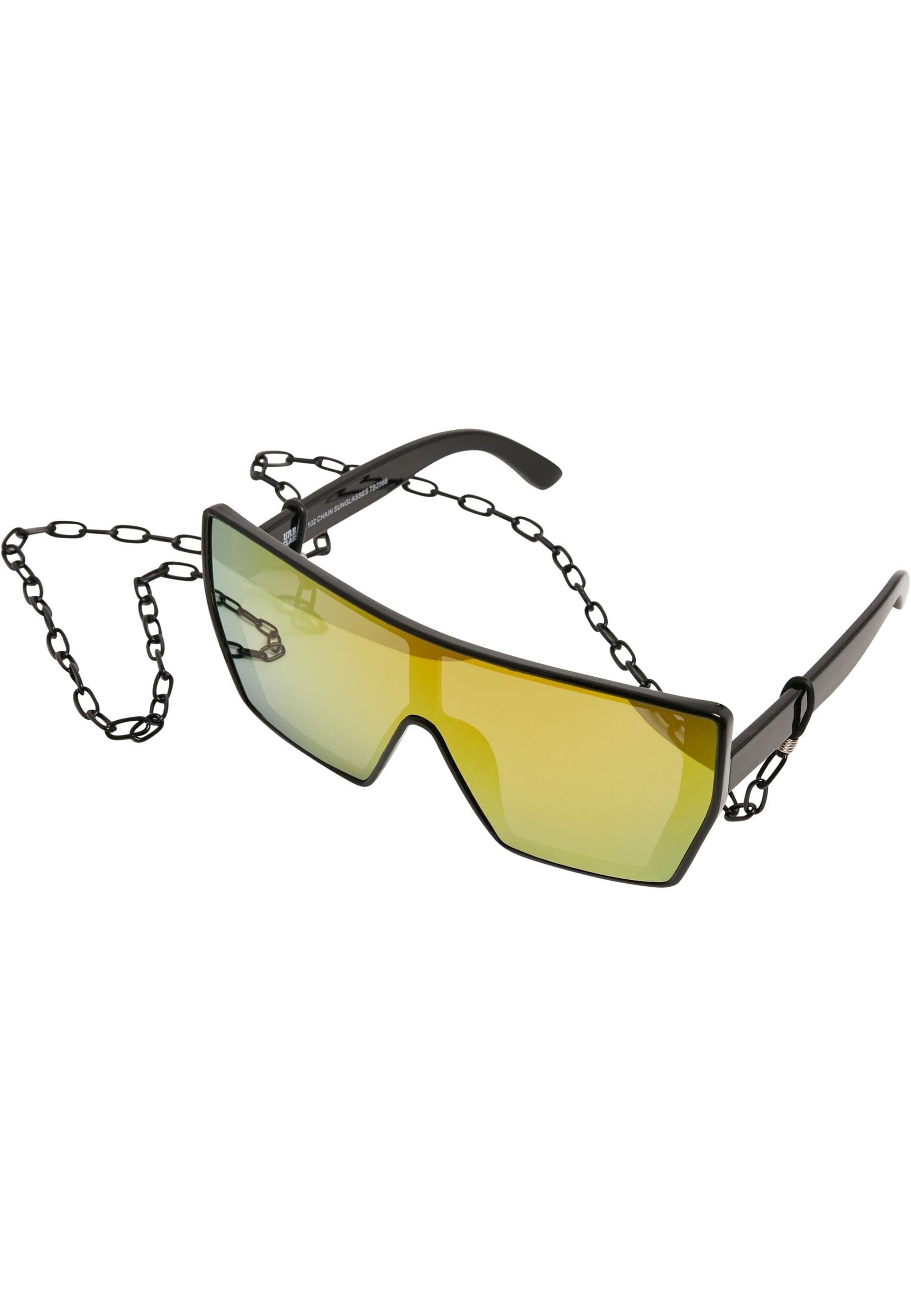 URBAN CLASSICS Sonnenbrille Unisex Sunglasses 102 102 blk/yellow Chain TB2568 Chain