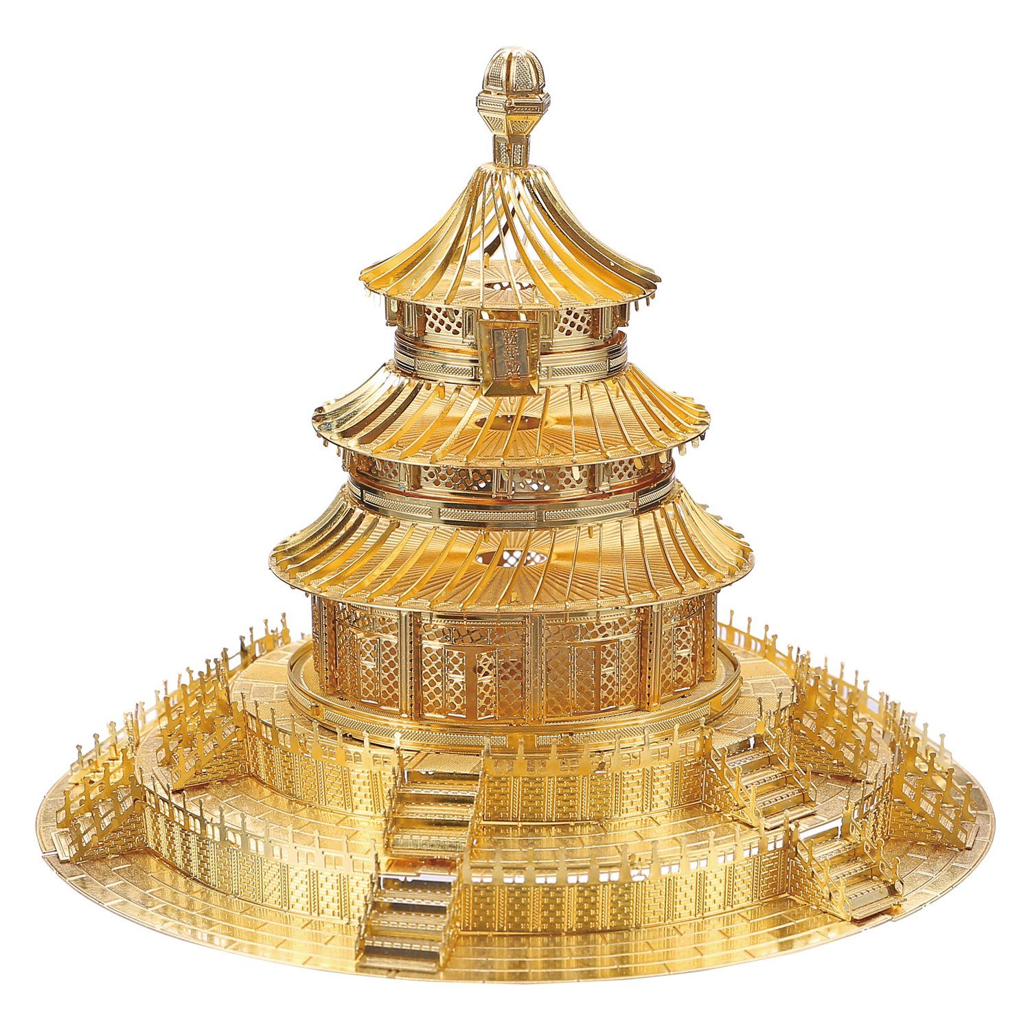 piececool 3D-Puzzle piececool 3D Metallpuzzle Temple of Heaven Gold Version Nr. P017-G, Puzzleteile