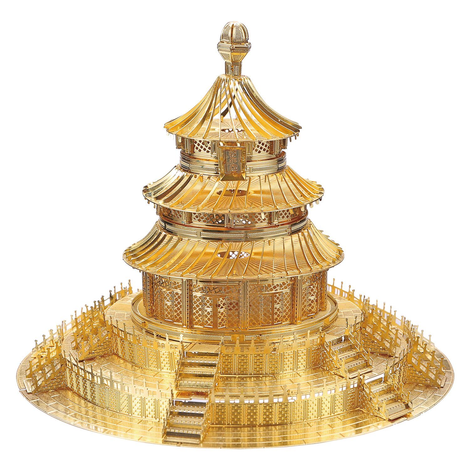 piececool 3D-Puzzle piececool 3D Metallpuzzle Temple of Heaven Gold Version  Nr. P017-G, Puzzleteile