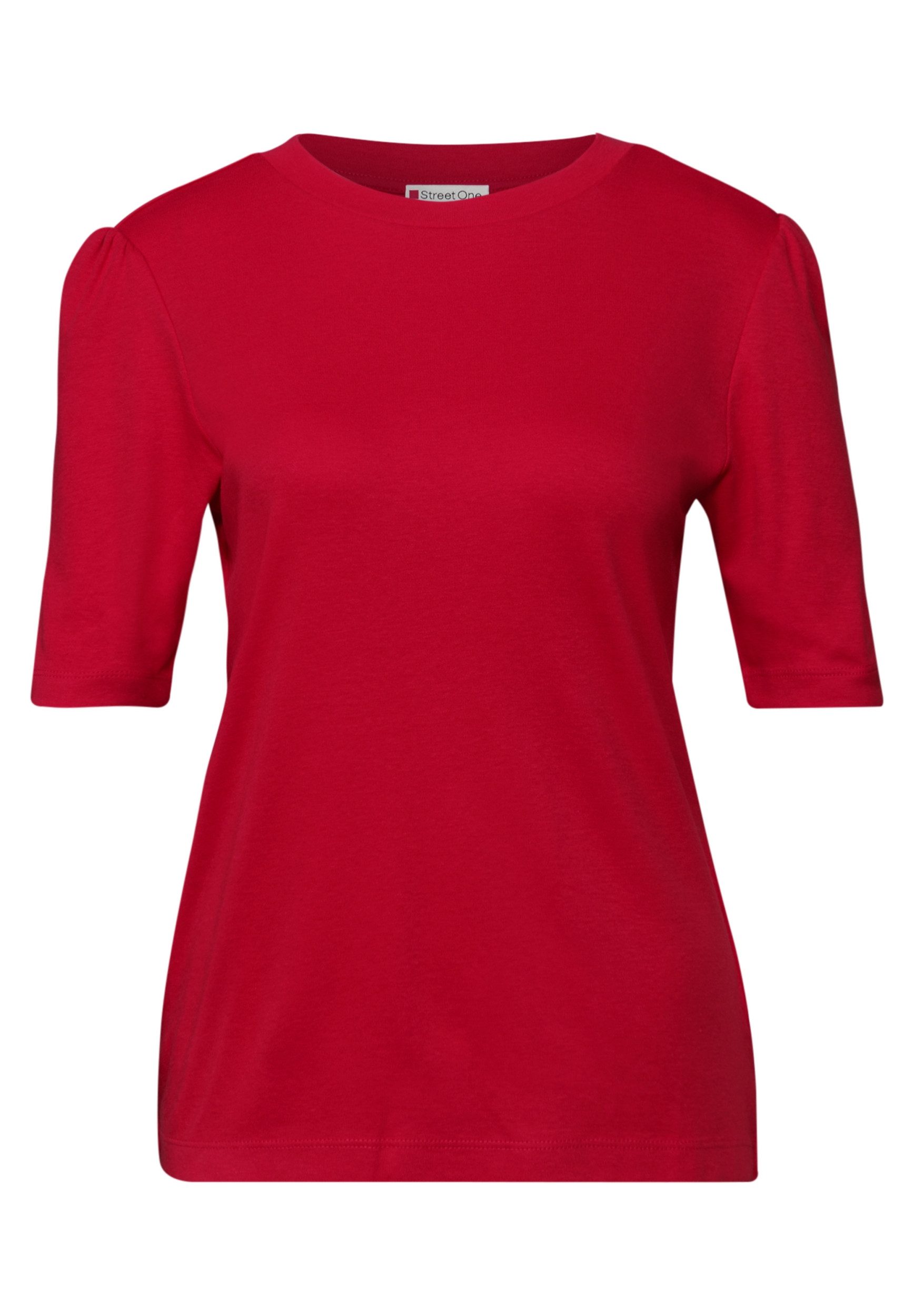 STREET ONE Langarmshirt LTD QR basic shirt w.puff slee günstig online kaufen