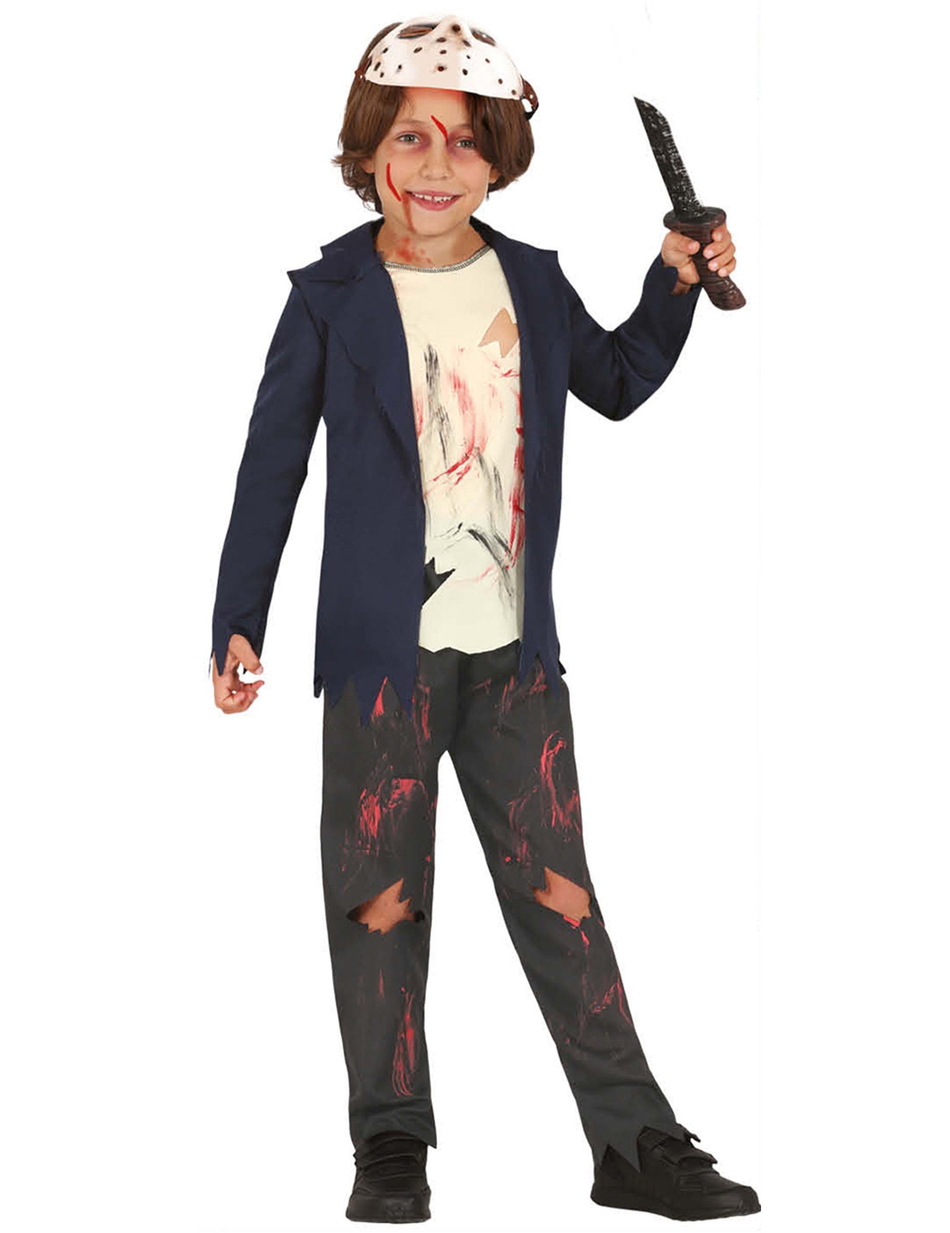 Fiestas Guirca Monster-Kostüm Serienmörder Serienkiller Kostüm für Kinder 4 teilig