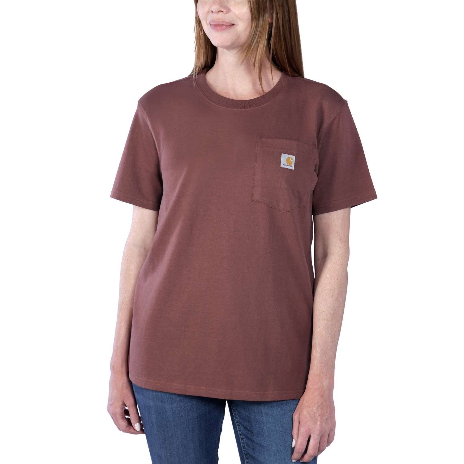 Short-Sleeve Carhartt T-Shirt T-Shirt Adult Heavyweight Loose Pocket Carhartt Fit Damen sable