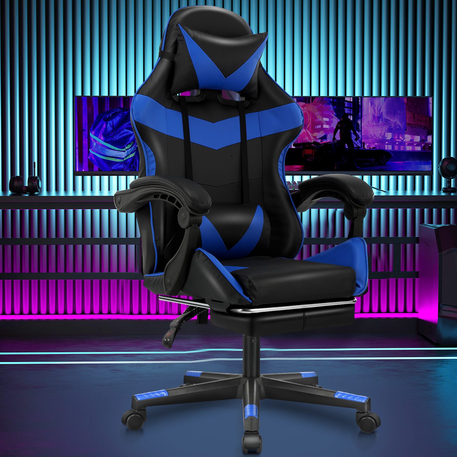 oyajia Gaming-Stuhl Ergonomischer Gaming Sessel mit Massagefunktion Schreib günstig online kaufen