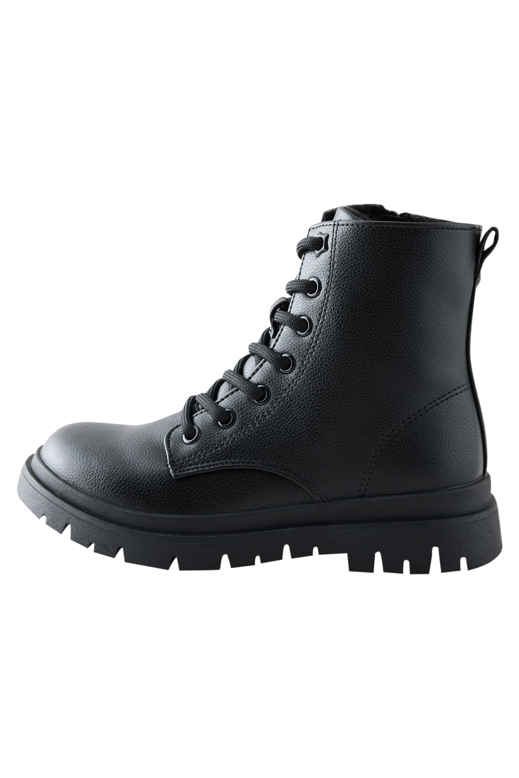 Next Warm gefütterte Schnürstiefel, weite Passform Schnürstiefel