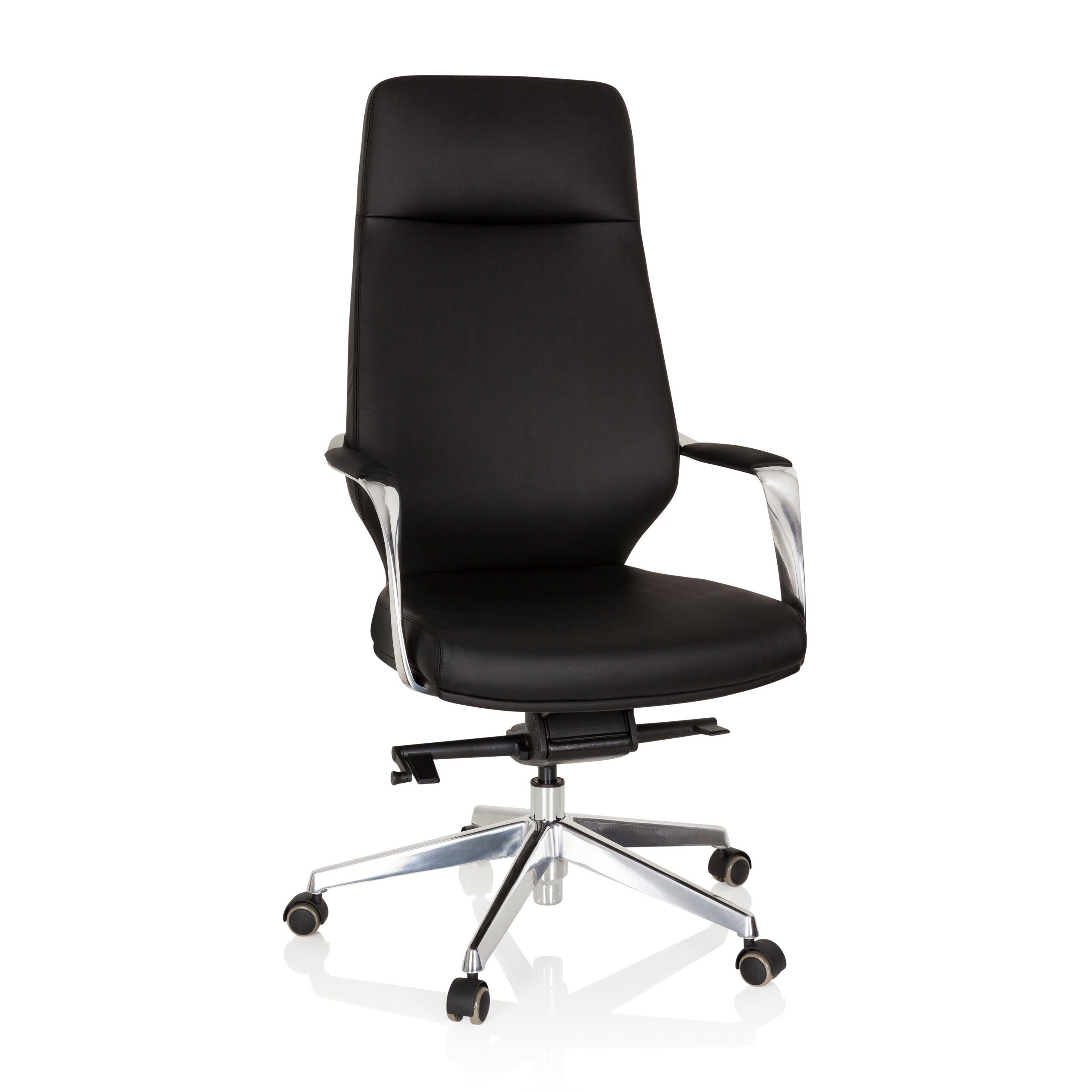 hjh OFFICE Chefsessel Profi Chefsessel Velvet Kunstleder mit Armlehnen, Drehstuhl Bürostuhl ergonomisch
