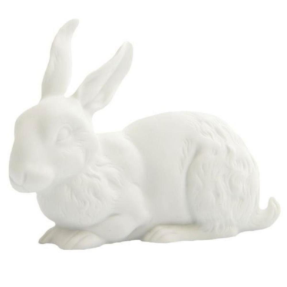 Hase Porzellanfigur Reichenbach Osterhase liegend Lackiert