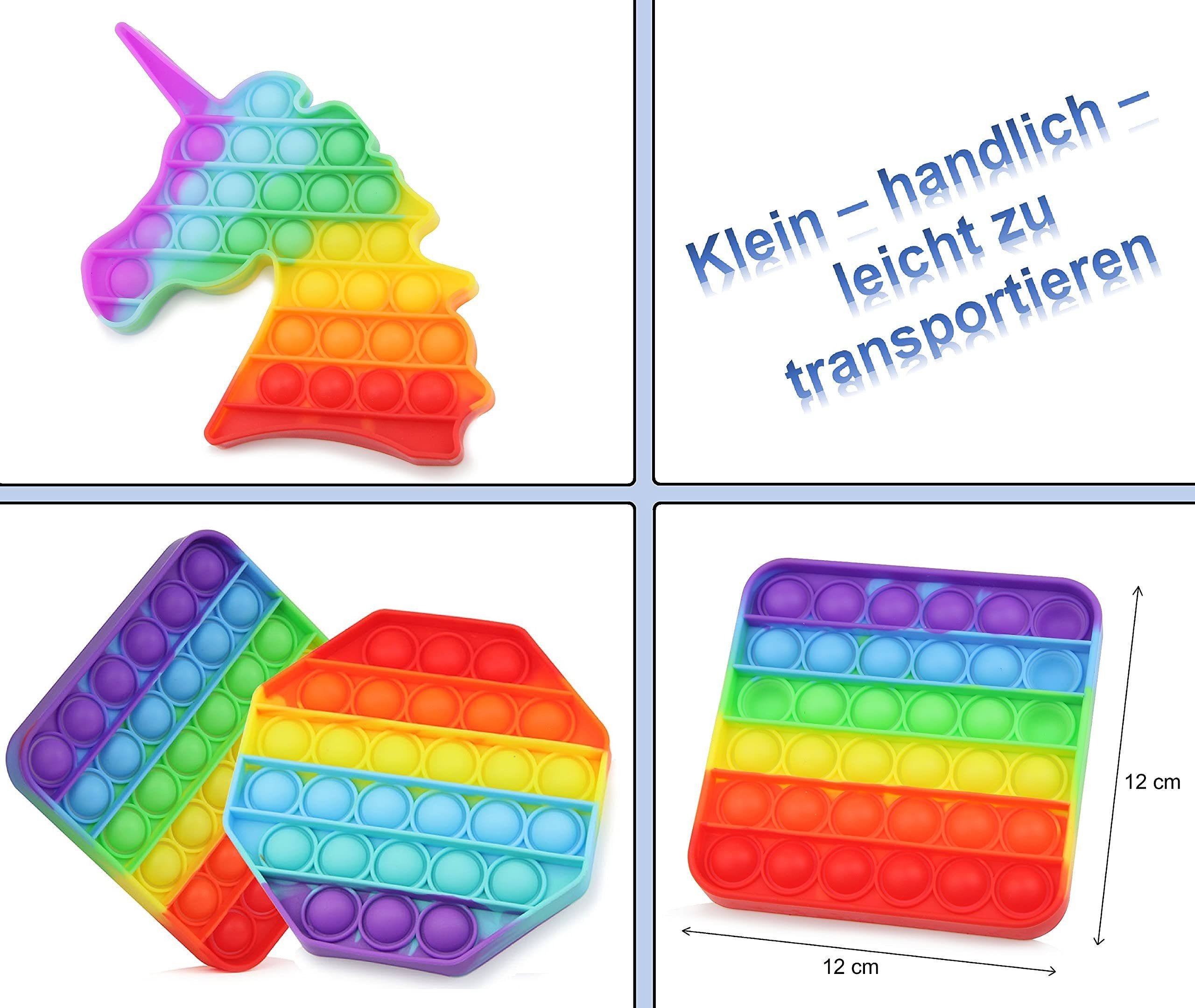 Frentree Lernspielzeug Push Pop Anti-Stress, Spielzeug, Fidget Toy für Kinder und Erwachsene Eis, Kreis Pop It – Bild 5 von 5