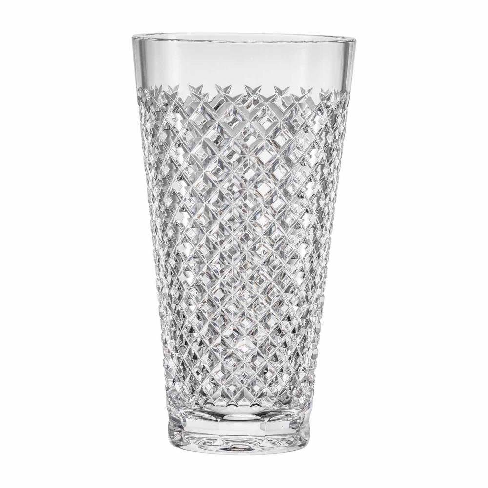 Karo Hand mundgeblasen cm) KRISTALL - von Tischvase Vase Kristallglas · (28 hell ARNSTADT geschlif