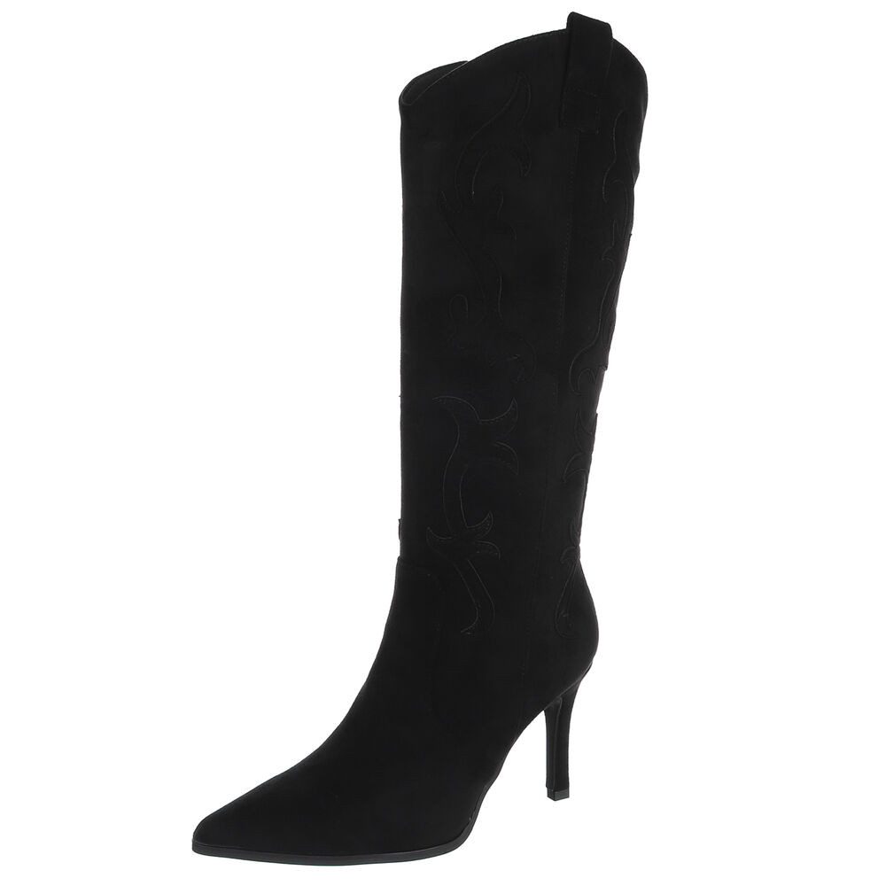 Ital-Design Elegante Stiefel mit hohem Absatz und filigranen Details High-H günstig online kaufen