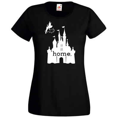 Youth Designz T-Shirt Home Märchen Schloss Damen T-Shirt mit lustigem Frontprint