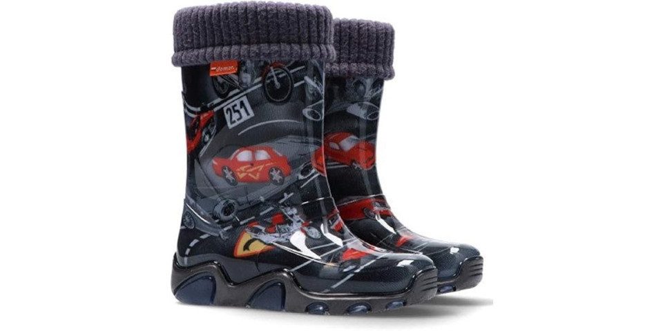 GOLDKIDS Demar LUX Gummistiefel (Regenstiefel, Kinderstiefel gefüttert) mit Innensocken Mädchen Jungen