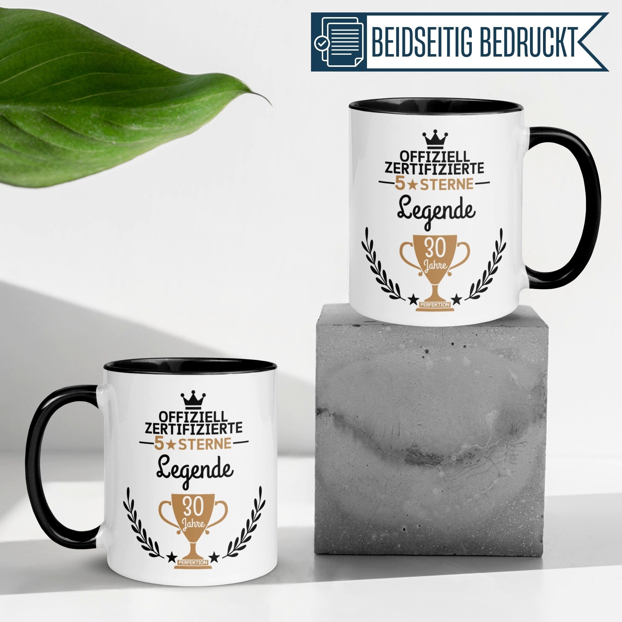 Momentals Tasse 30. Geburtstag Mann Frau – 5 Sterne Legende – Männer Frauen, Gratis Versand · Links-&Rechtshänder · Spülmaschinenfest