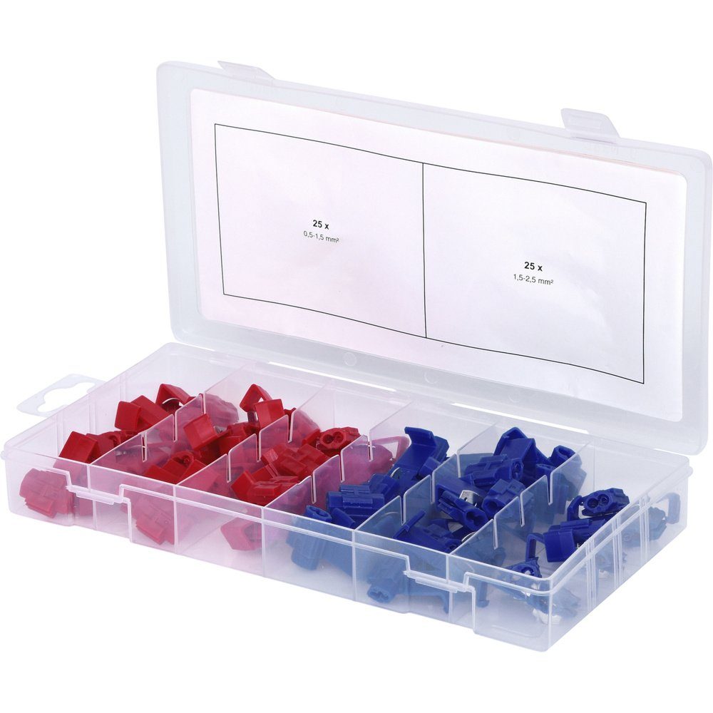 KS Tools Ringkabelschuh KS Tools 970.0570 Abzweigverbinder Rot, Blau 50 Teile, 970.0570