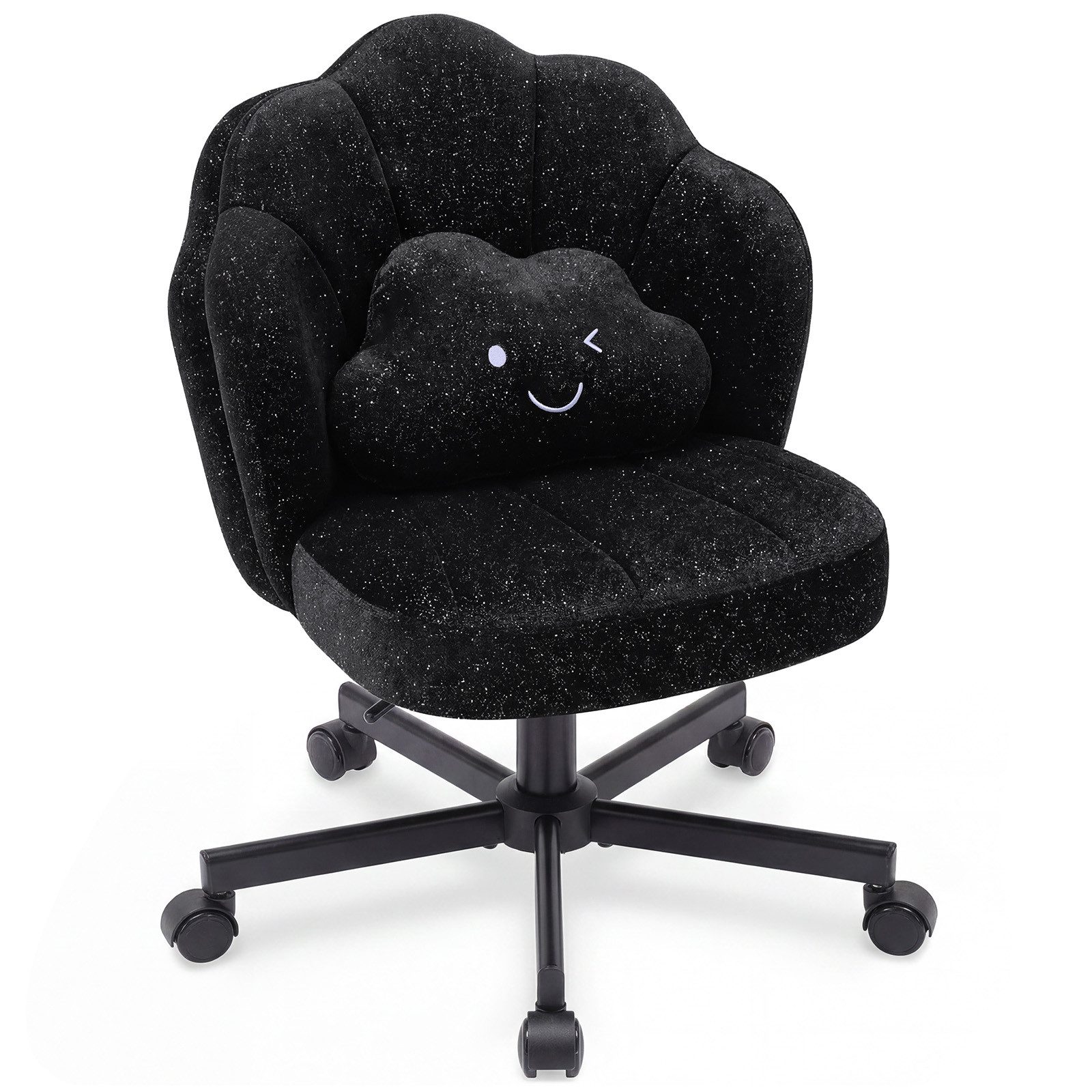 COMHOMA Bürostuhl Schminkstuhl Homeoffice Stuhl, Schreibtischstuhl Drehstuhl mit Rrollen, höhenverstellbar,für Schminktisch,Arbeitszimmer, Schlafzimmer,150kg
