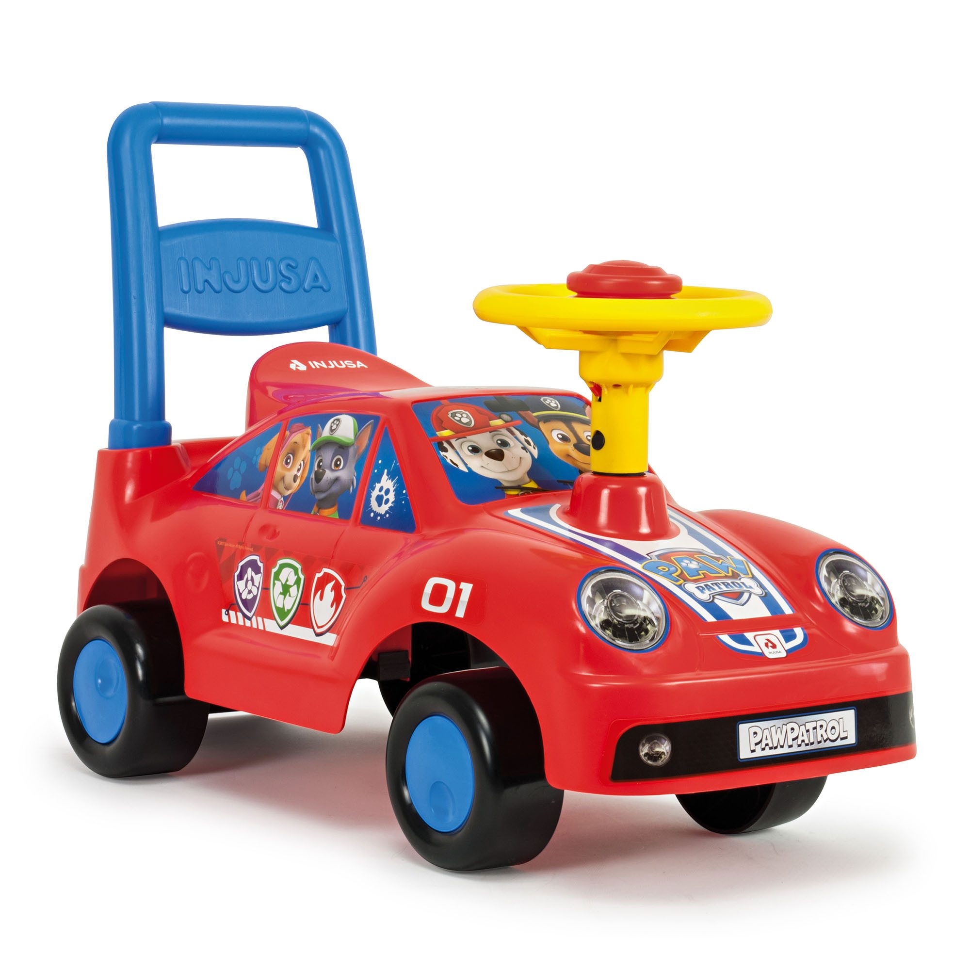 INJUSA Rutscherauto Paw Patrol Racing, Rutscherfahrzeug ab 18 Monate stabiler Rutscher