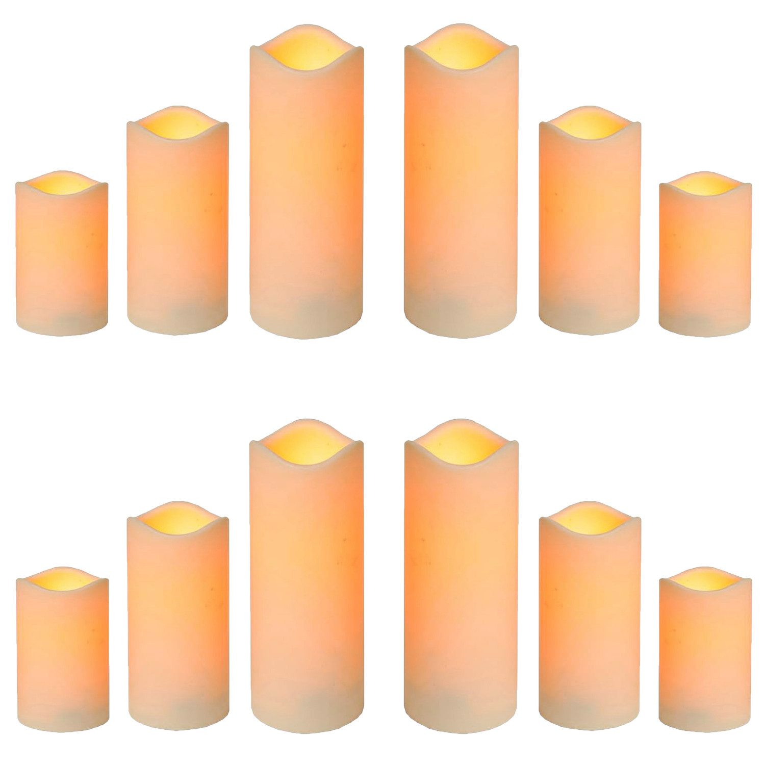 Marrakesch Orient & Mediterran Interior LED-Kerze 12er Set LED Kerze Stumpe günstig online kaufen