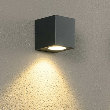 oyajia Wandleuchte LED Außenleuchte IP54 LED Wandleuchte Wand-Spot Strahler Lampe GU10, LED wechselbar, Warmweiß, Wandleuchte inkl. GU10 Glühbirne, IP54 Wasserdichte für Balkon, Gehweg