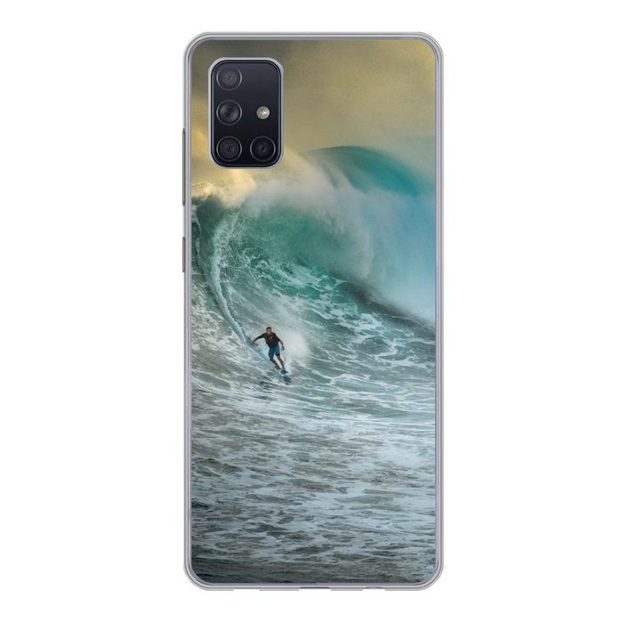 MuchoWow Handyhülle Surfer auf großen Wellen Phone Case Handyhülle Samsung Galaxy A71 Silikon Schutzhülle