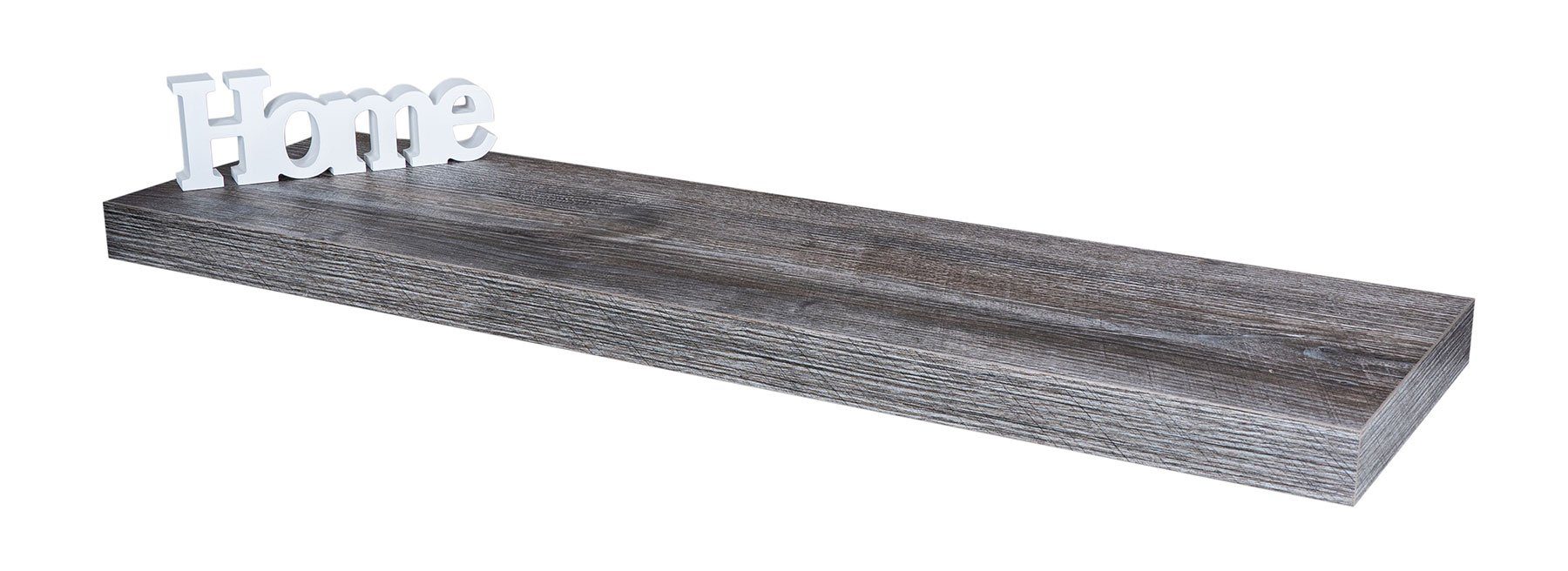 Levandeo® Wandregal, Wandboard Bobby 80cm Altholz Shabby Chic Vintage Wandregal Regal