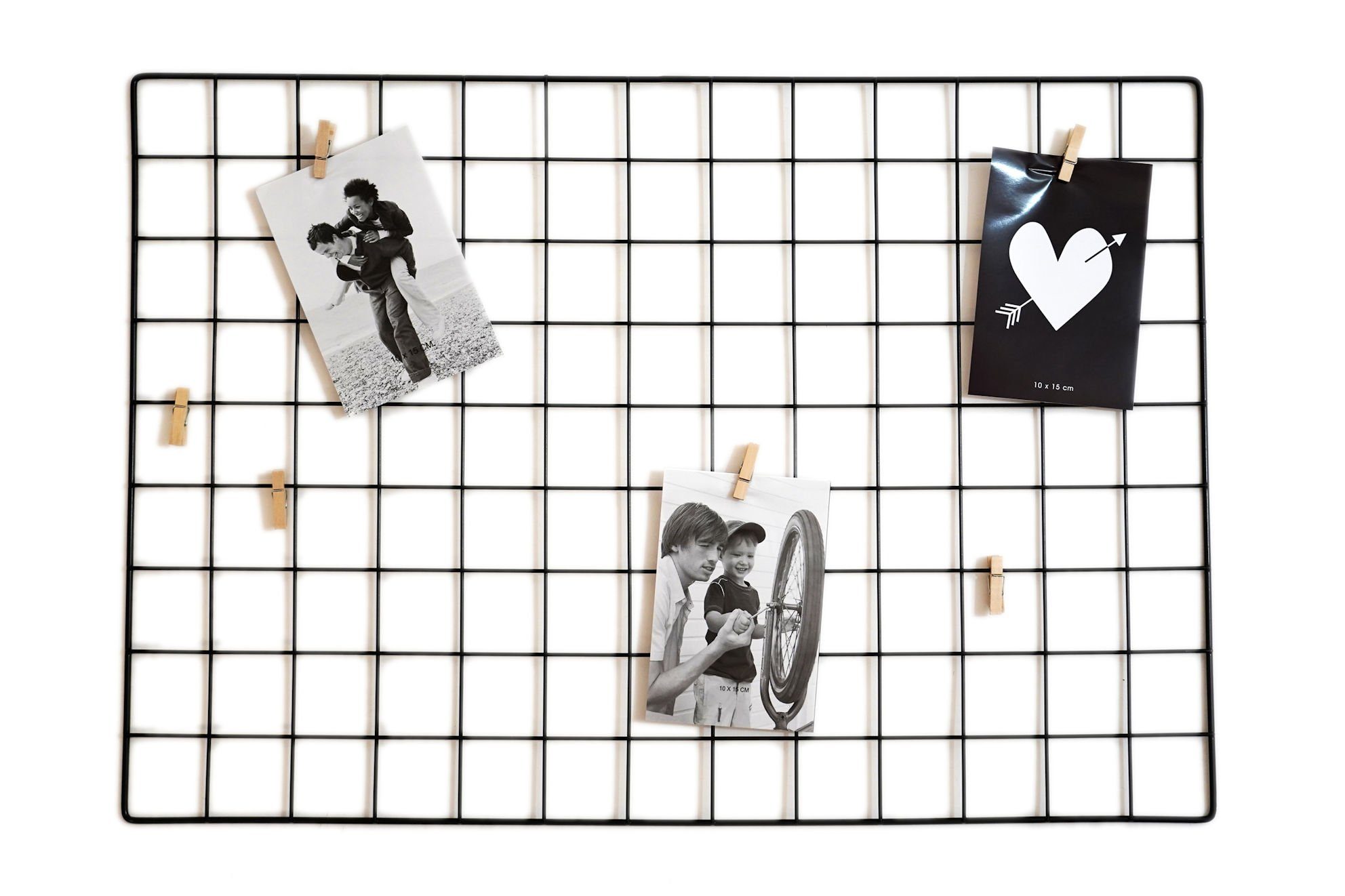Spetebo Bilderrahmen Metall Bilderrahmen schwarz - 65 x 46 cm, Gitter Fotorahmen zum aufhängen