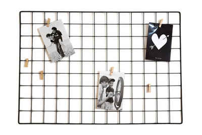 Spetebo Bilderrahmen Metall Bilderrahmen schwarz - 65 x 46 cm, für 6 Bilder (Stück, 1 St), Bilderrahmen für 6 Fotos, Gitter Fotorahmen zum aufhängen