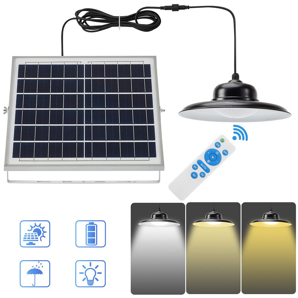 Sunicol LED Solarleuchte Solar Hängelampe, mit Fernbedienung, IP65