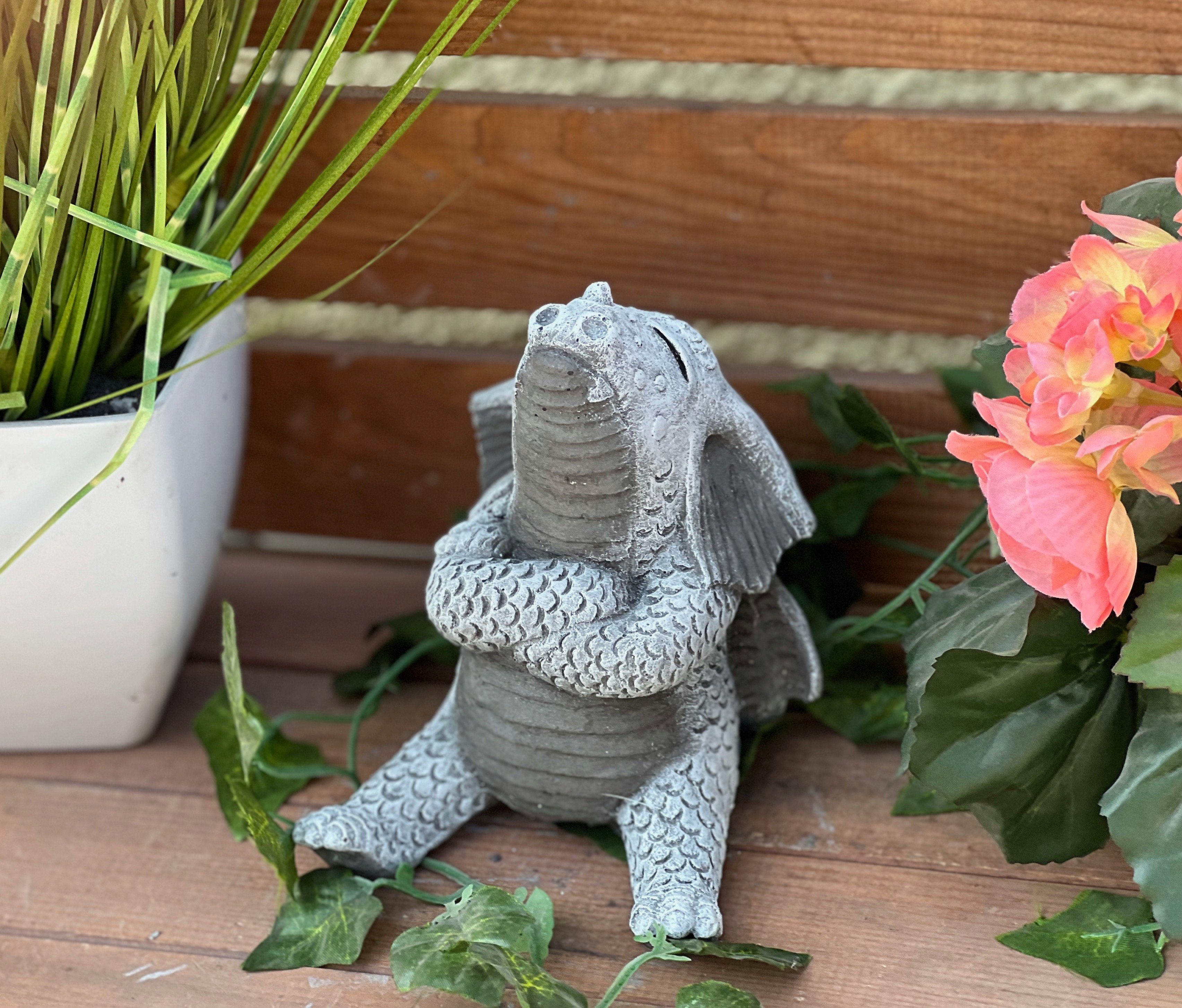 Stone and Style Gartenfigur Steinfigur Trotzdrache günstig online kaufen