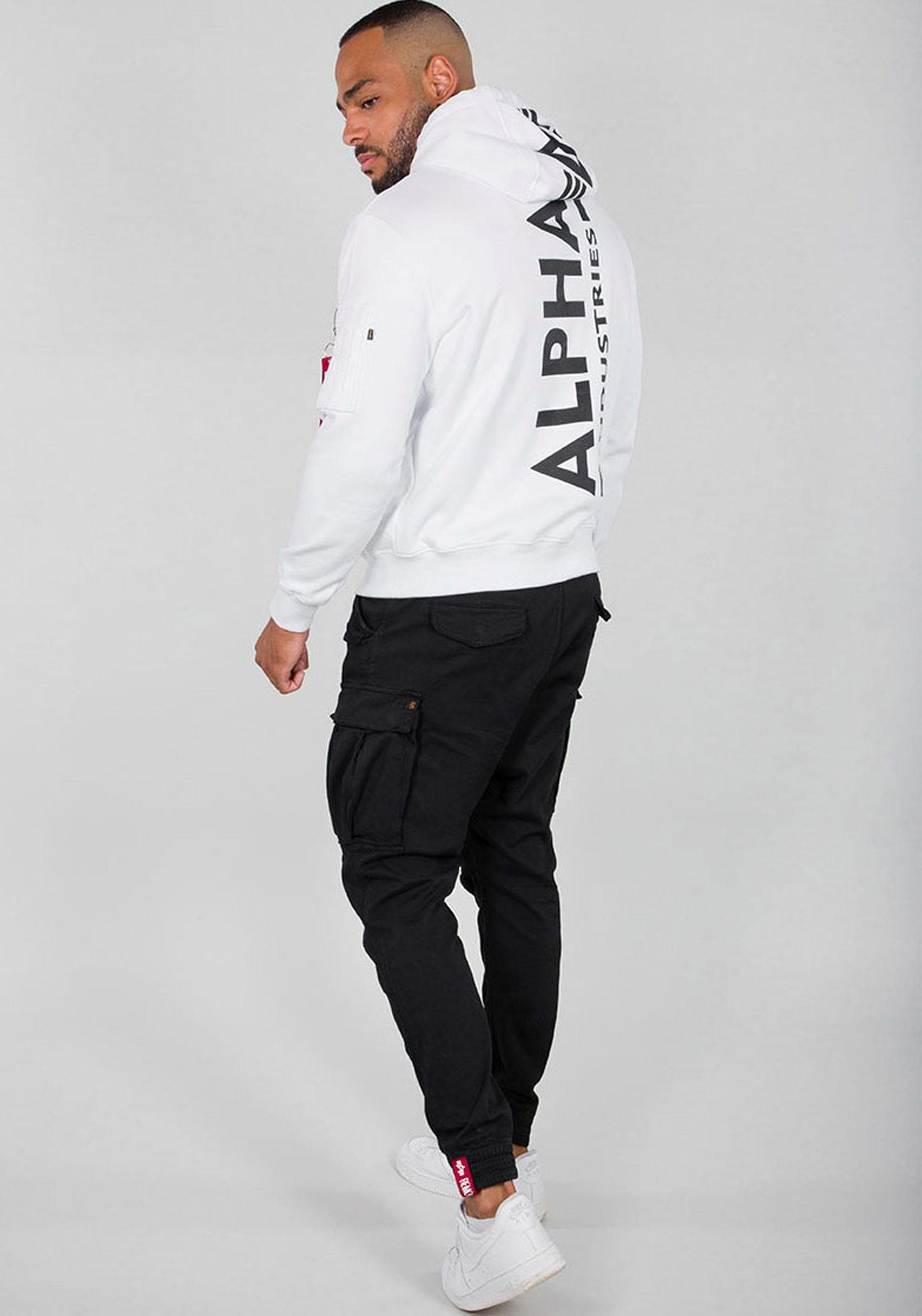 Alpha Industries Kapuzensweatshirt BACK PRINT HOODY Baumwollmischung, regular fit
