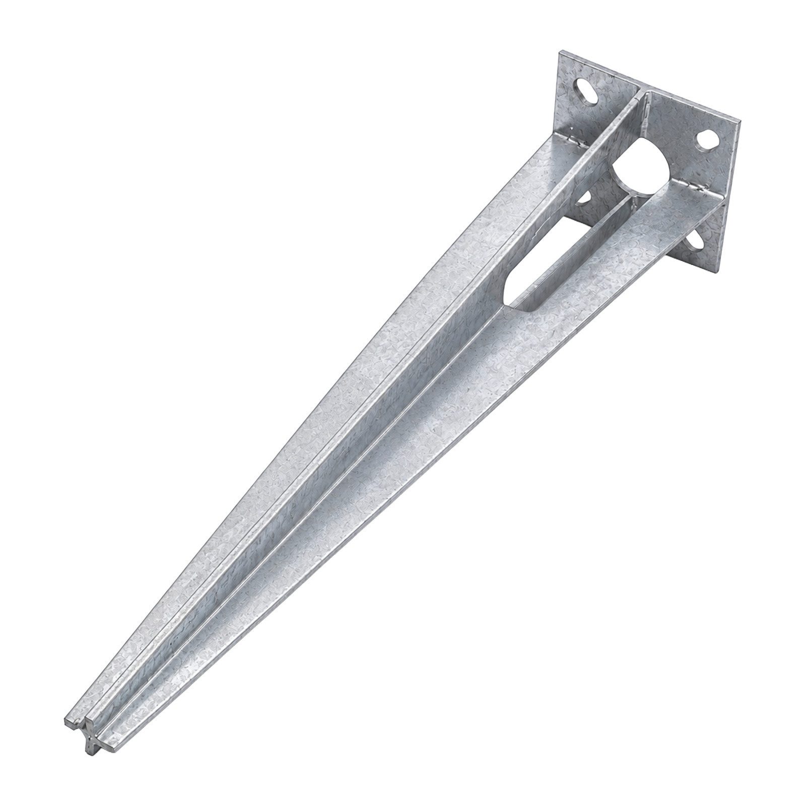 TRUTZHOLM Einschlagbodenhülse Bodenhülse Einschlaghülse für Ø 40 mm 50 cm Länge Zaunpfahl verzinkt (Produkt, 1 St), mm