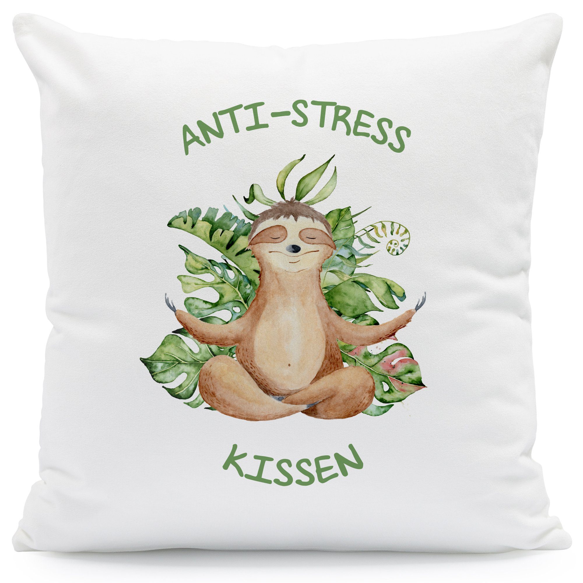 GRAVURZEILE Zierkissen mit Spruch - Anti-Stress Kissen - Lustiges Geschenk für Familie -, starke Farben ohne verblassen, Maschinenwäsche geeignet - ohne Füllung