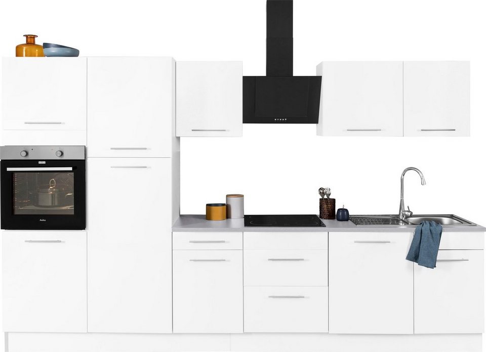 wiho Küchen Küchenzeile Ela, Breite 340 cm, Soft-Close-Funktion,  höhenverstellbare Füße, Wahlweise mit Aufbauservice