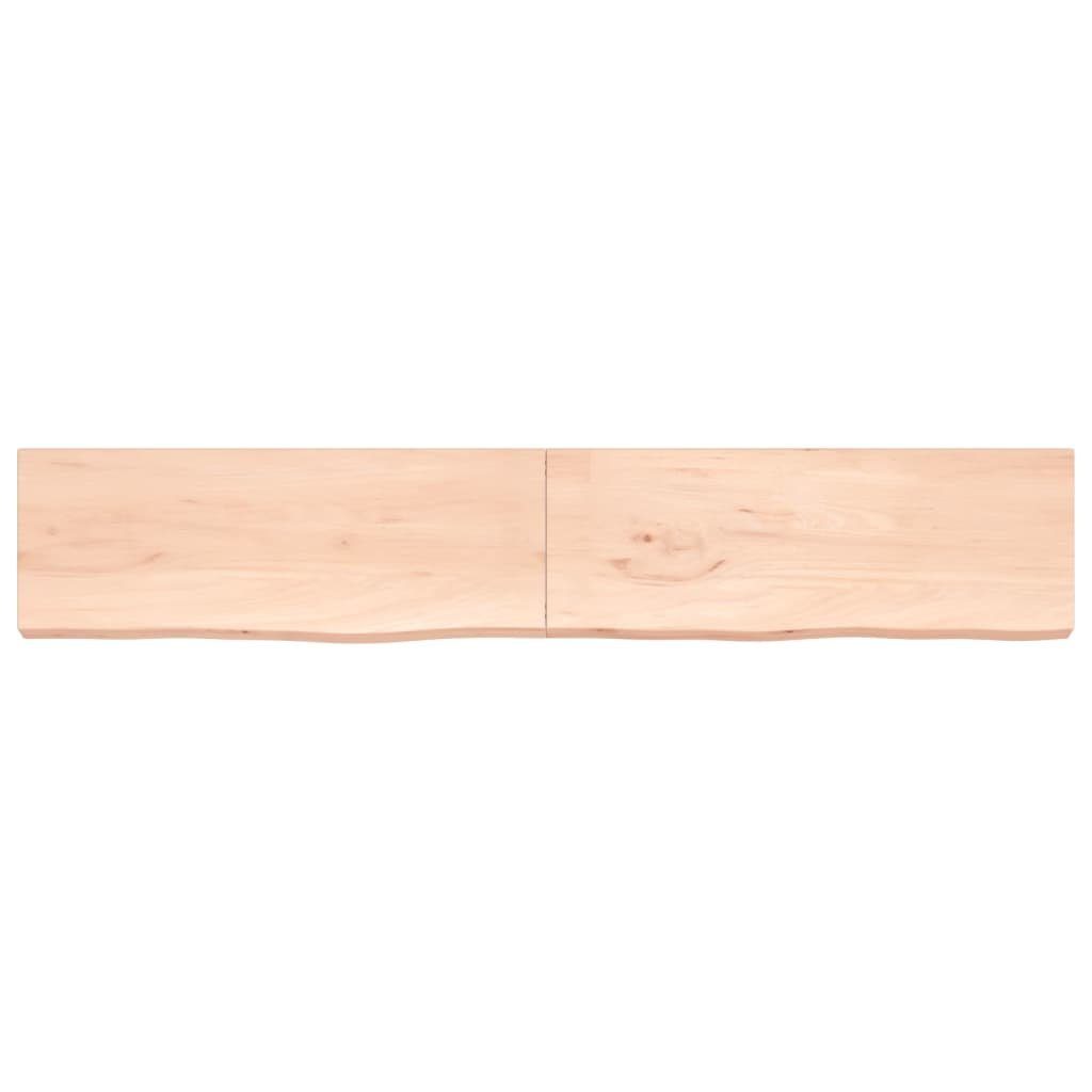 furnicato Eiche Tischplatte 220x40x(2-6) Massivholz Unbehandelt cm