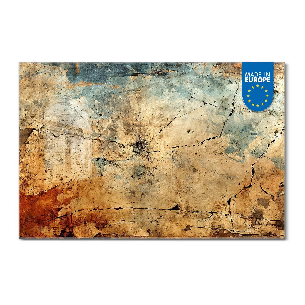 banjado Magnettafel aus Glas, mit Motiv Verwitterte Texturen, (gehärtetets Glas, Glasmagnettafel)