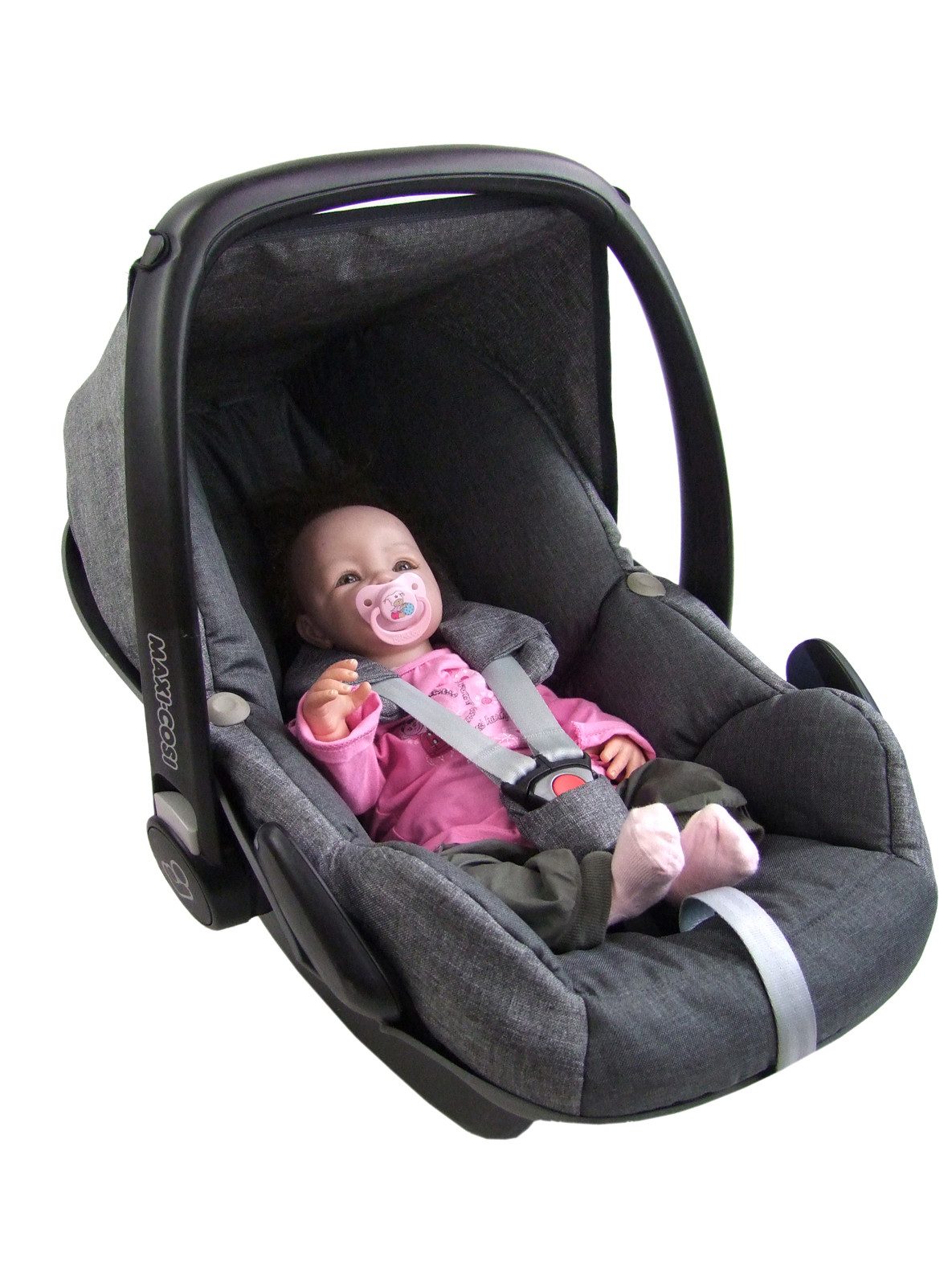 BambiniWelt by Rafael K. Babyschale Ersatzbezug kompatibel mit Maxi Cosi Pebble Babyschale 5-tlg, ab: 0+, bis: 14 Monate – Bild 2 von 5