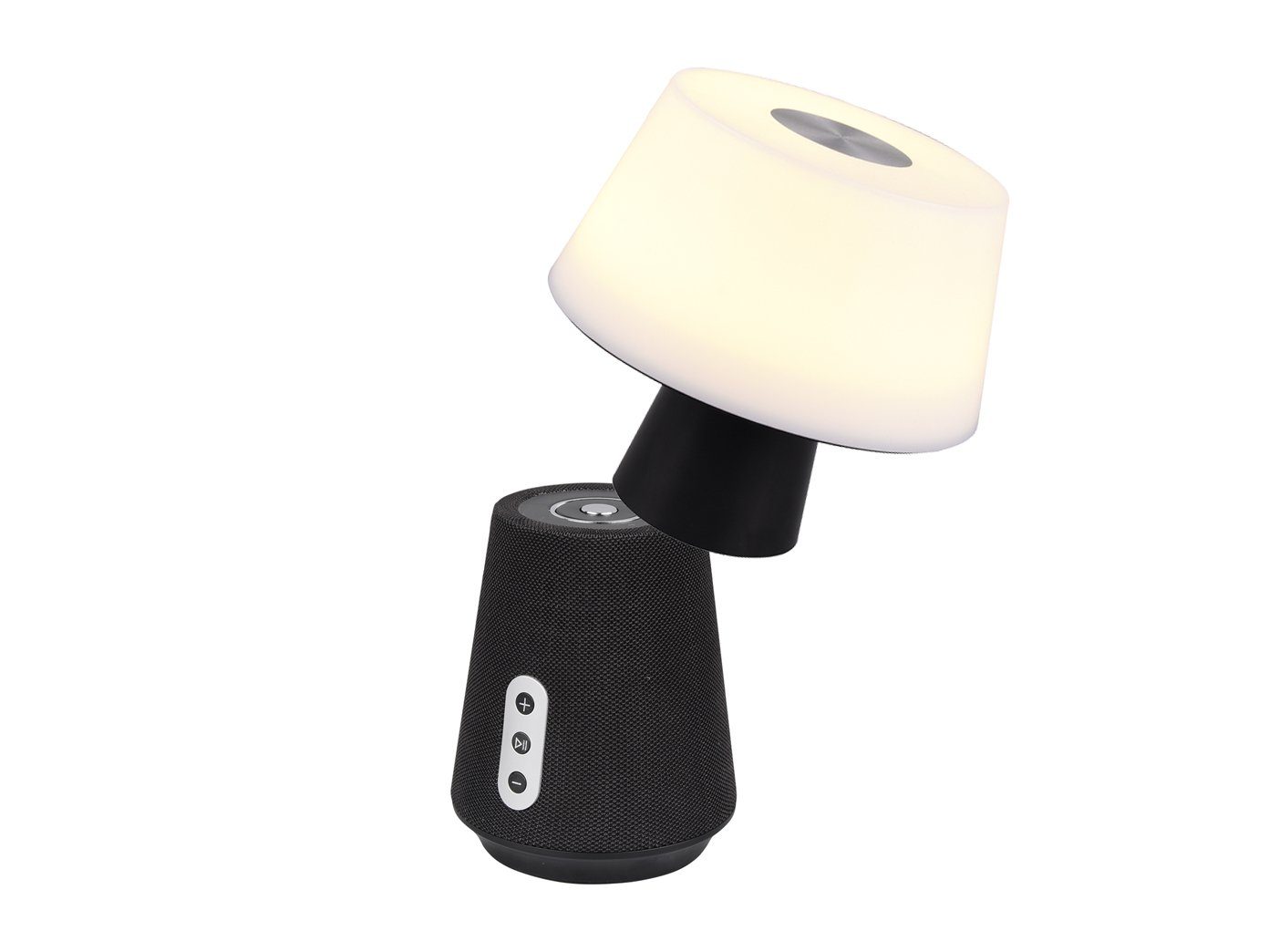 mit Tischleuchte, ohne LED Nachttisch-lampe fest Nacht-licht Warmweiß Lautsprecher - Tageslichtweiß, meineWunschleuchte Bluetooth, Kabel Dimmfunktion, integriert, Akku LED