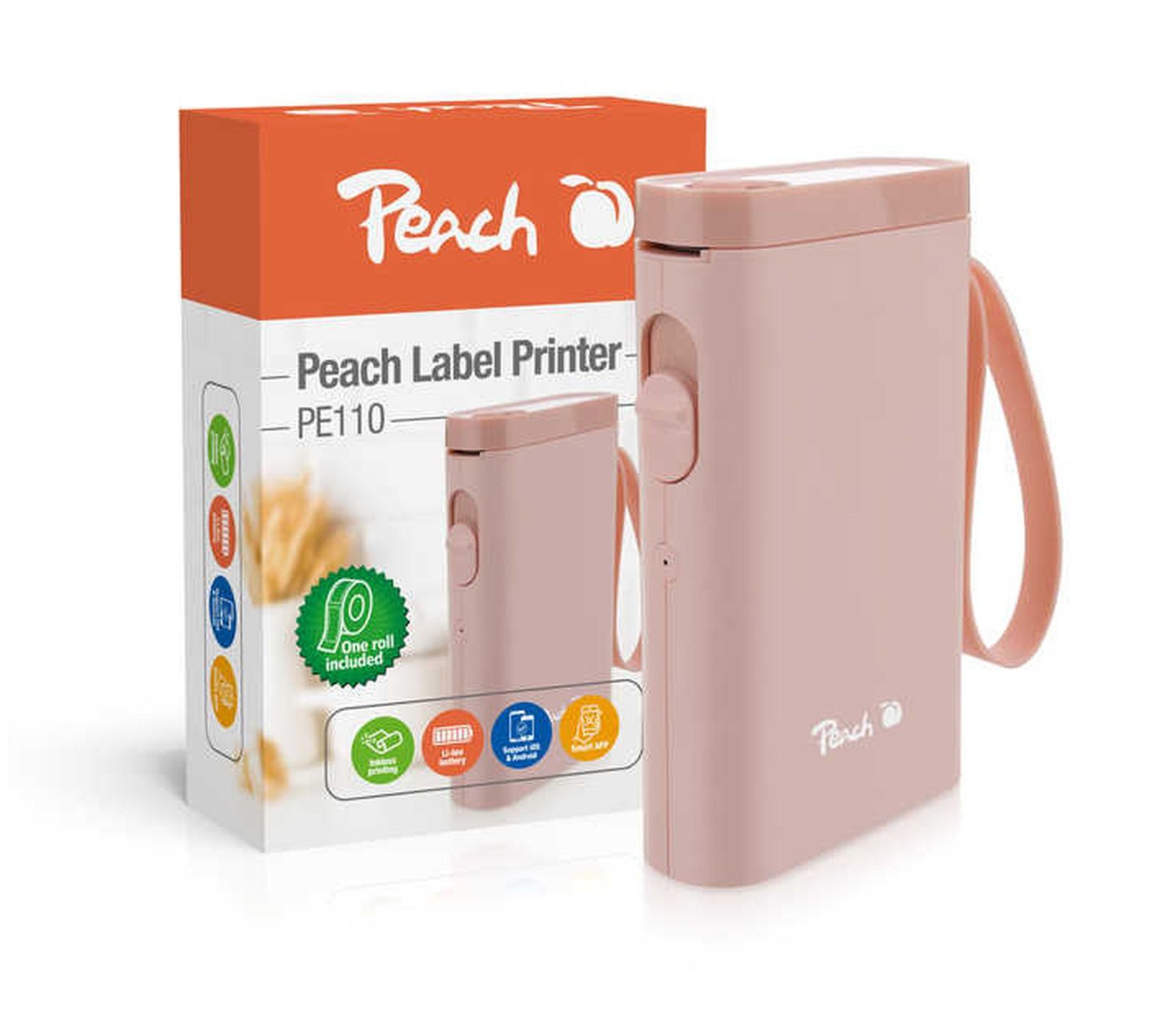 Peach PE110 Etikettendrucker Thermodirekt 203 x 203 DPI 60 mm/sek Kabello... Laserdrucker