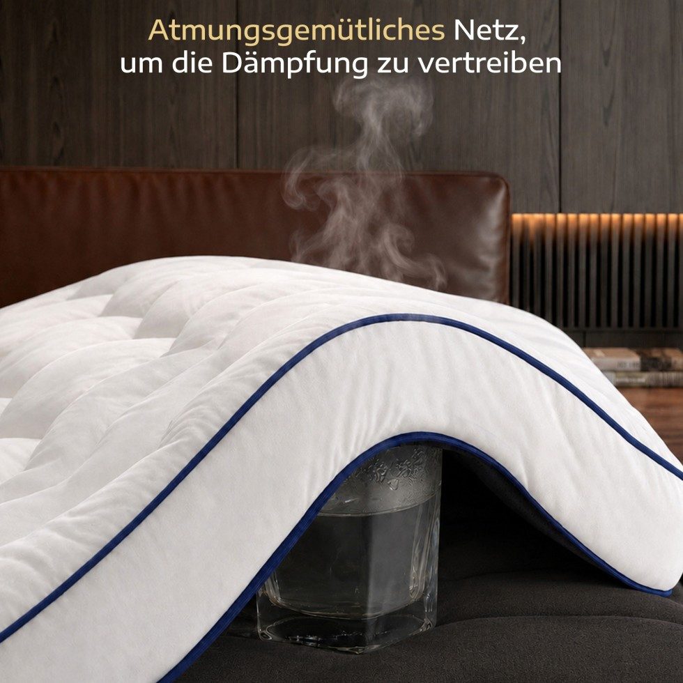 Kaltschaummatratze 8 cm Matratzentopper für Boxspring Matratze & Schlafsofas, Klyvvo, 8 cm hoch, (1200g/m³ Microfaser Füllung, 20-55cm 360°rutschfest Tiefe Tasc – Bild 5 von 5