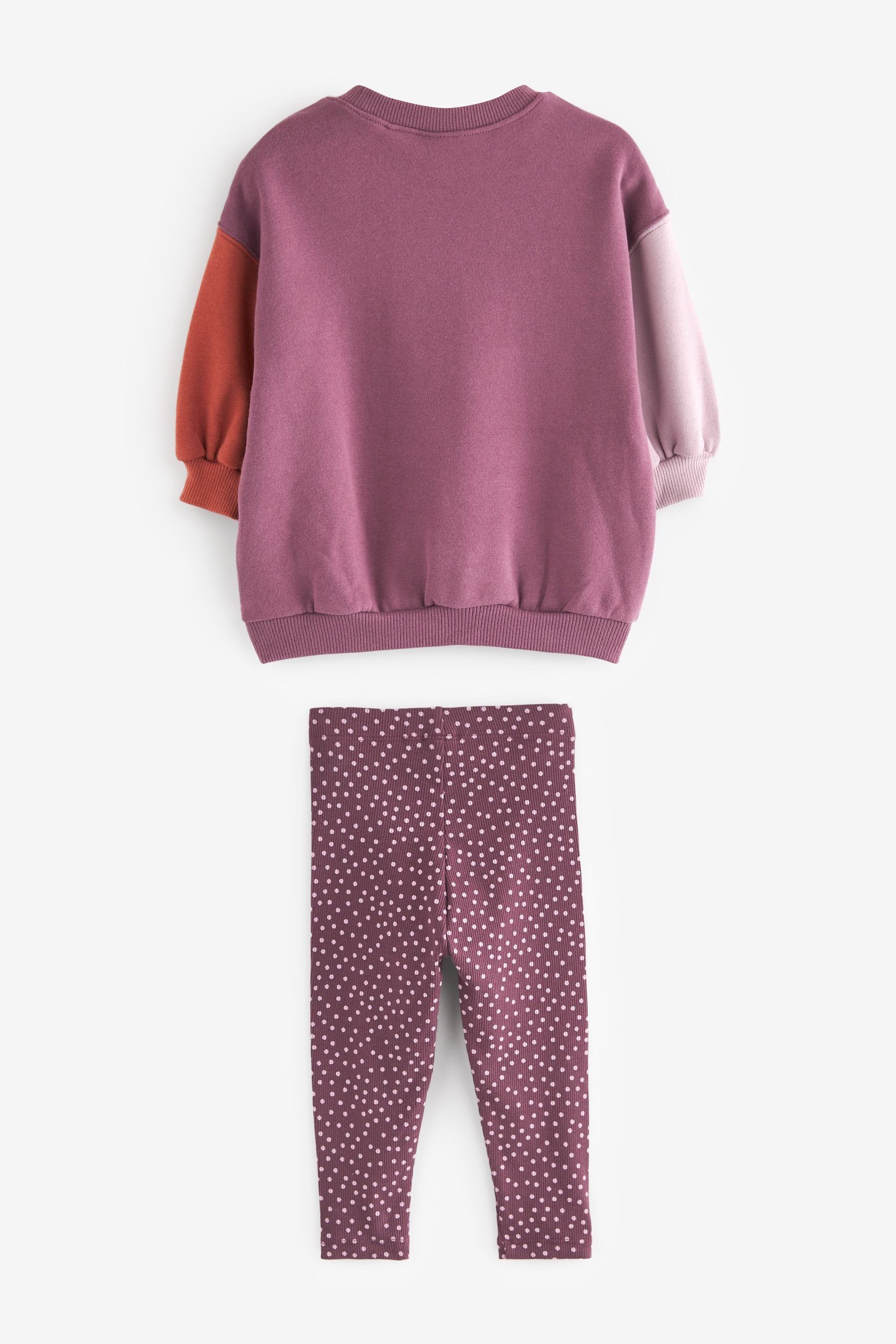 Next Sweatshirt (2-tlg) und im Leggings mit Leggings Set Figurenmotiv Purple Shirt &