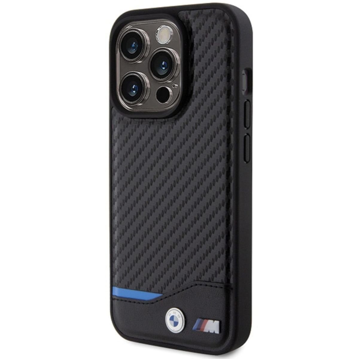 BMW Smartphone-Hülle BMW Apple iPhone 15 Pro Max Schutzhülle Case Carbon Schwarz