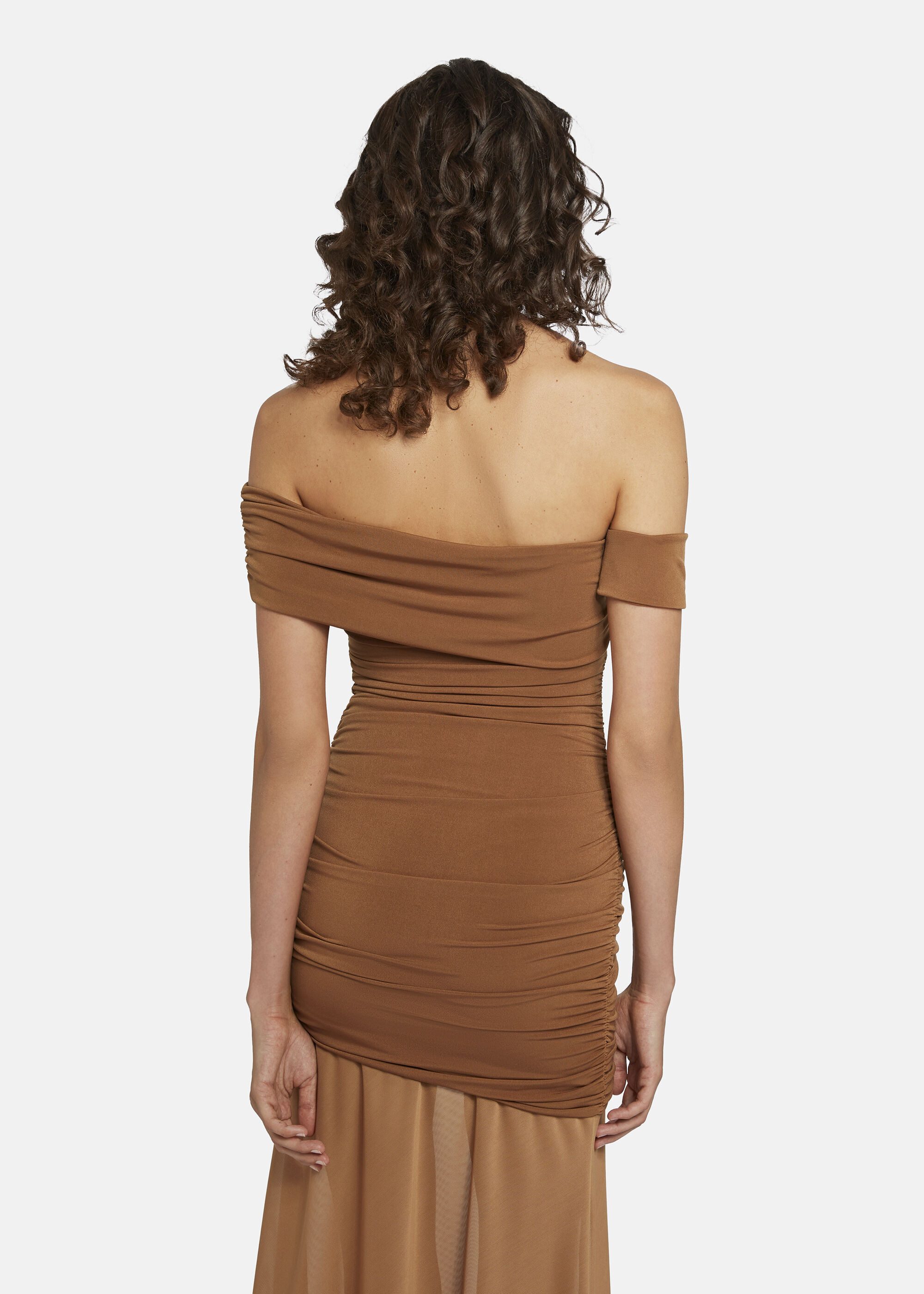 Nicowa A-Linien-Kleid IWALIA (1-tlg) mit schulterfreiem Ausschnitt