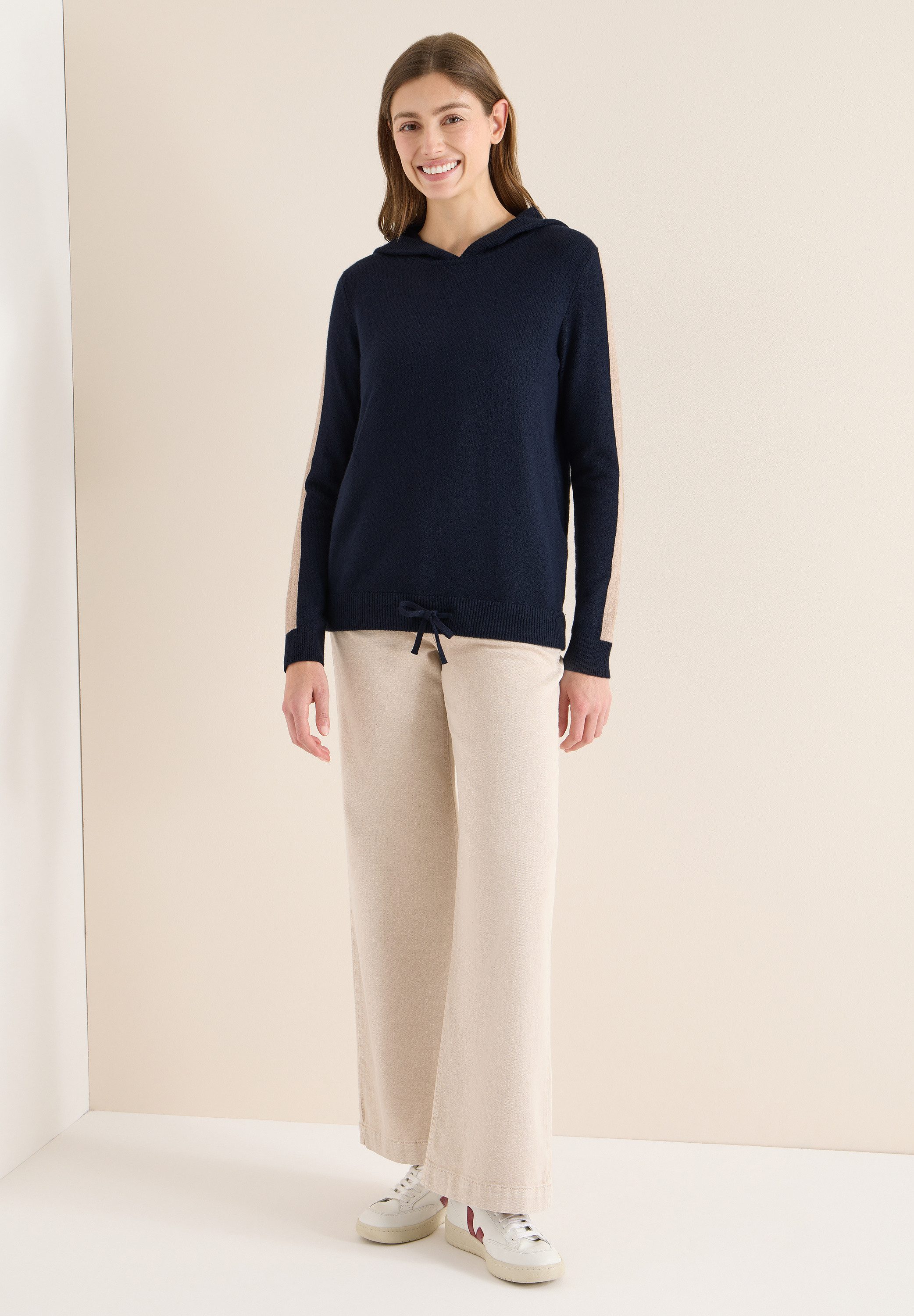 CECIL Kapuzenpullover mit Tunnelzug am Saum