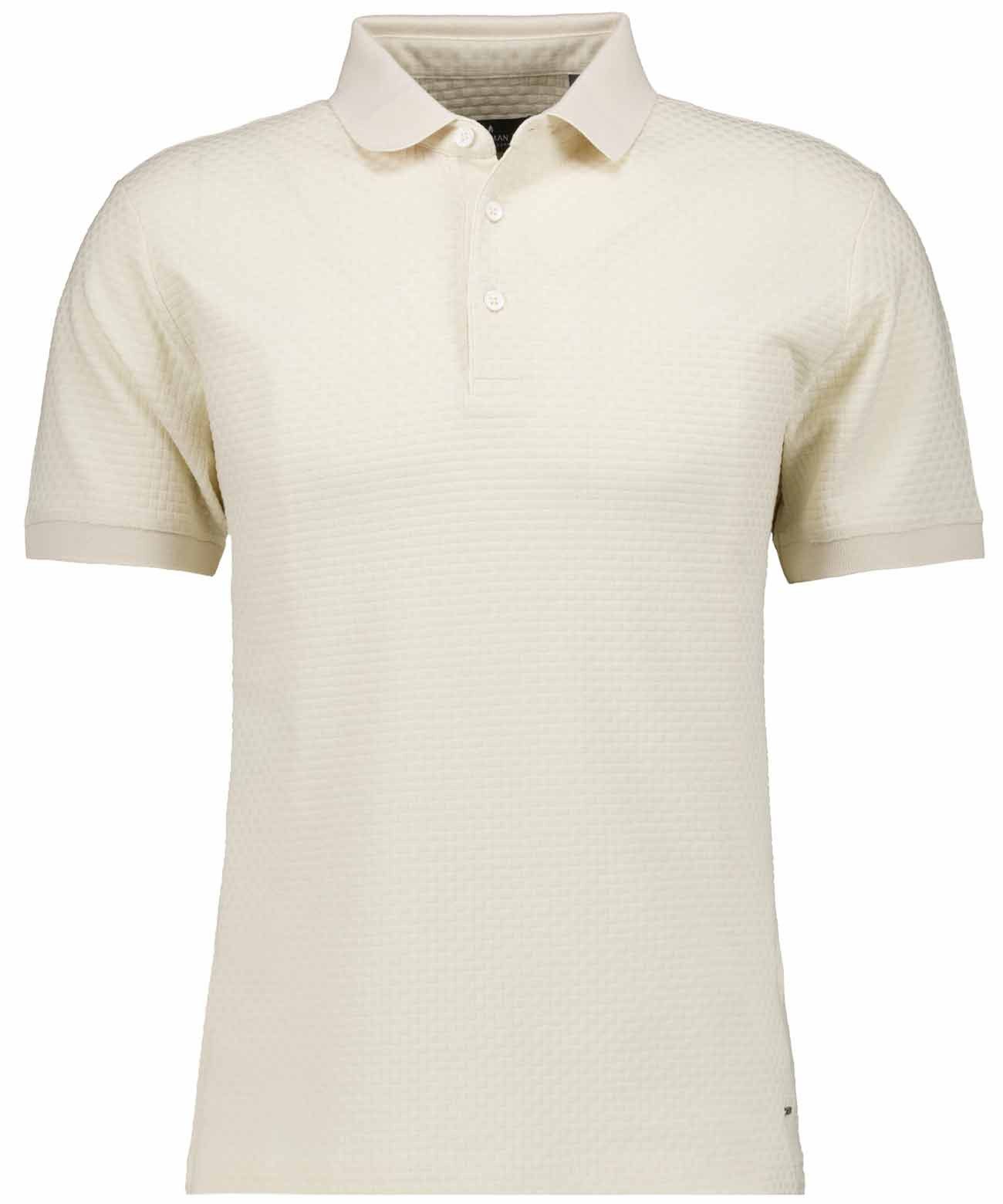 RAGMAN Kurzarmshirt Poloshirt Jacquard, mercerisierte Baumwolle