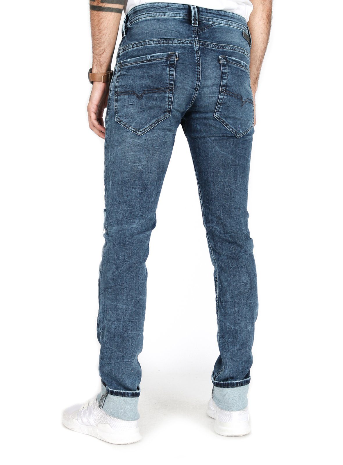Diesel Slim-fit-Jeans Destroyed Jogg Jeans Hose - Thavar-Ne R60R0
