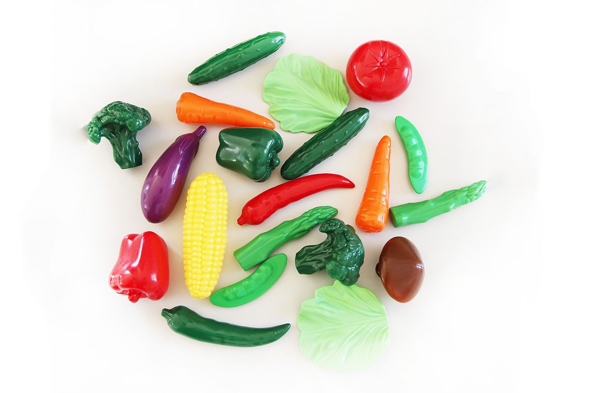 GOWI Spiellebensmittel, (Gemüse, 20-tlg), für Kaufladen oder Kinderküche