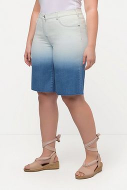 Ulla Popken 5-Pocket-Jeans Jeansshorts Mary Farbverlauf weites Bein