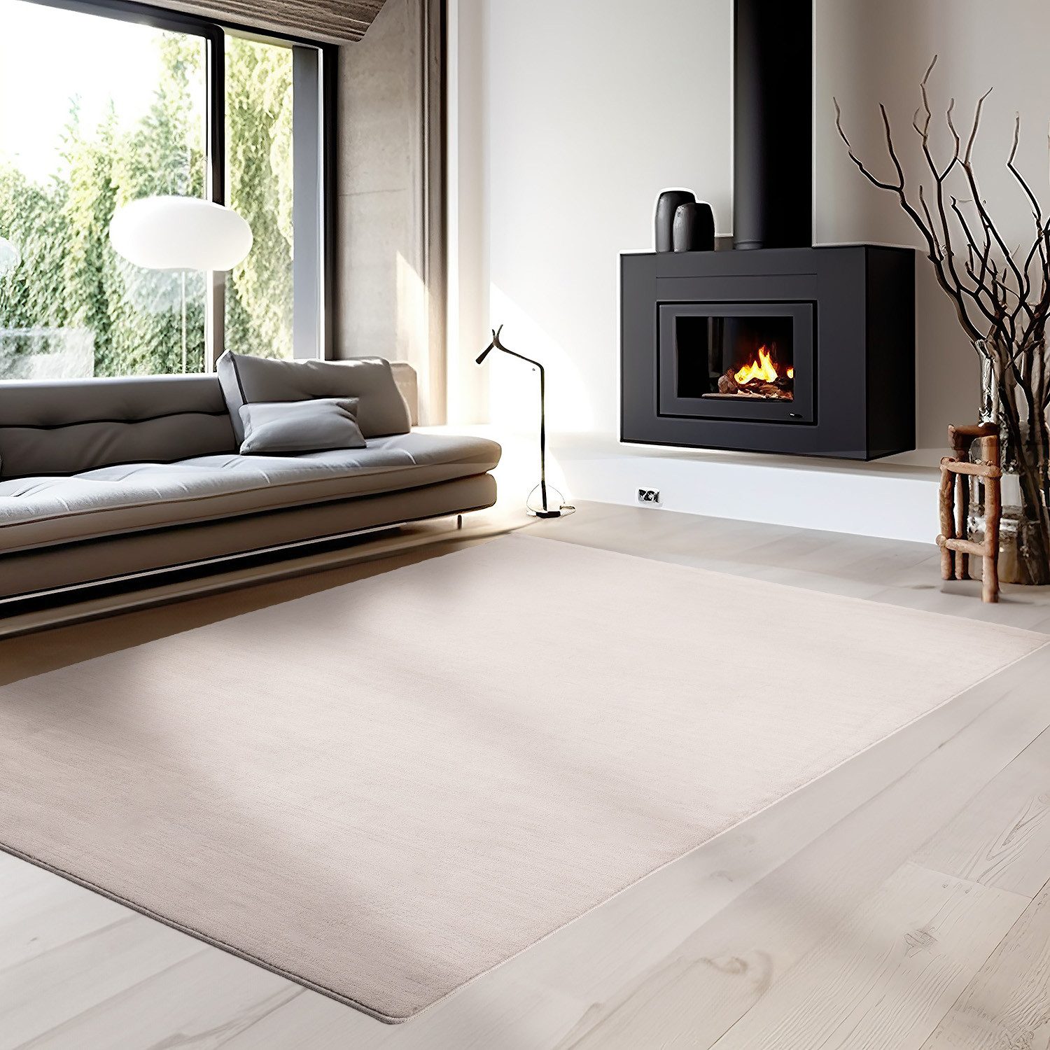 Carpettex Veloursteppich Unicolor - Einfarbig, Läufer, Höhe: 7 mm, Kurzflor günstig online kaufen